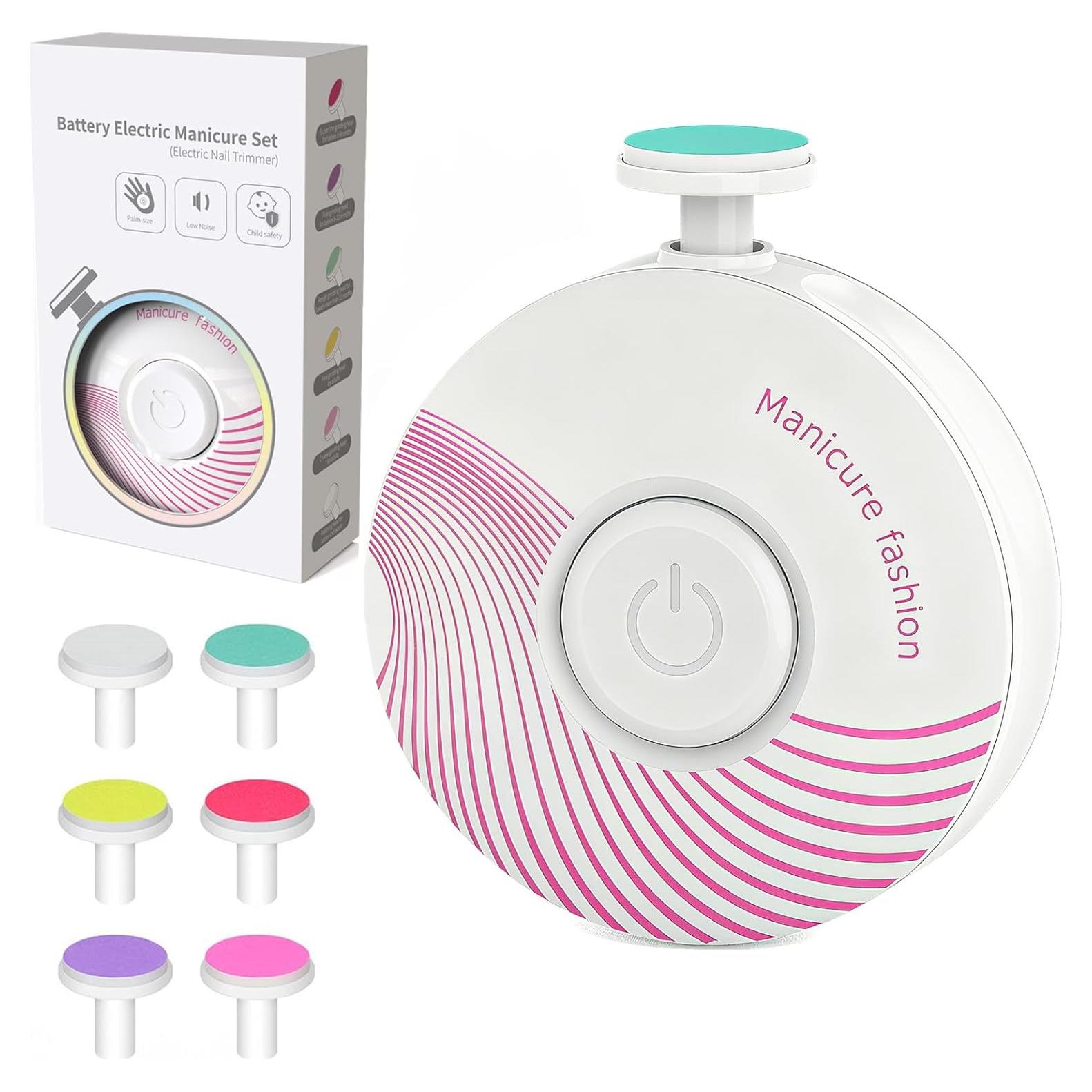 Cortador de Uñas Eléctrico LETUENMI con 6 Cabezas para Bebés y Adultos