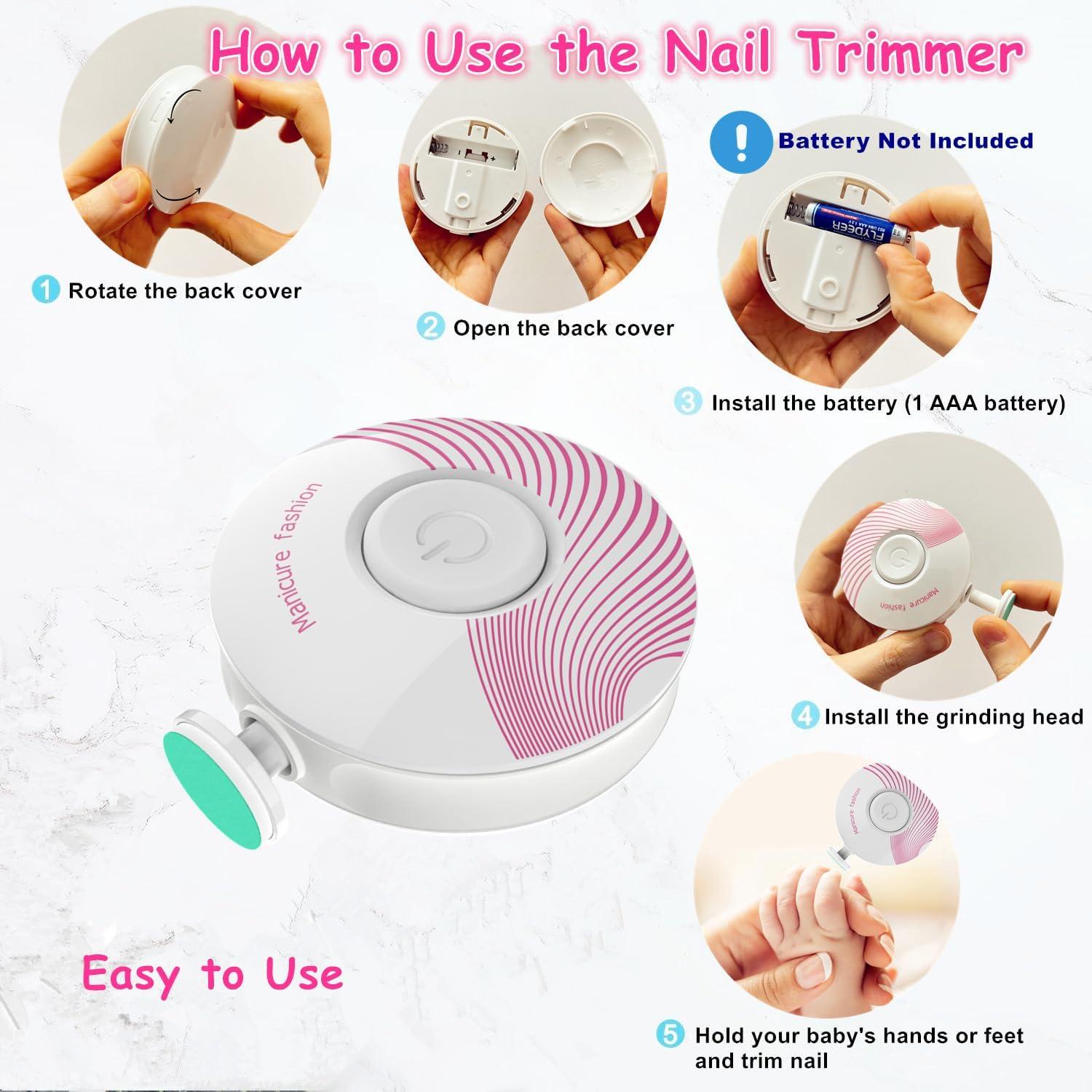 Cortador de Uñas Eléctrico LETUENMI con 6 Cabezas para Bebés y Adultos