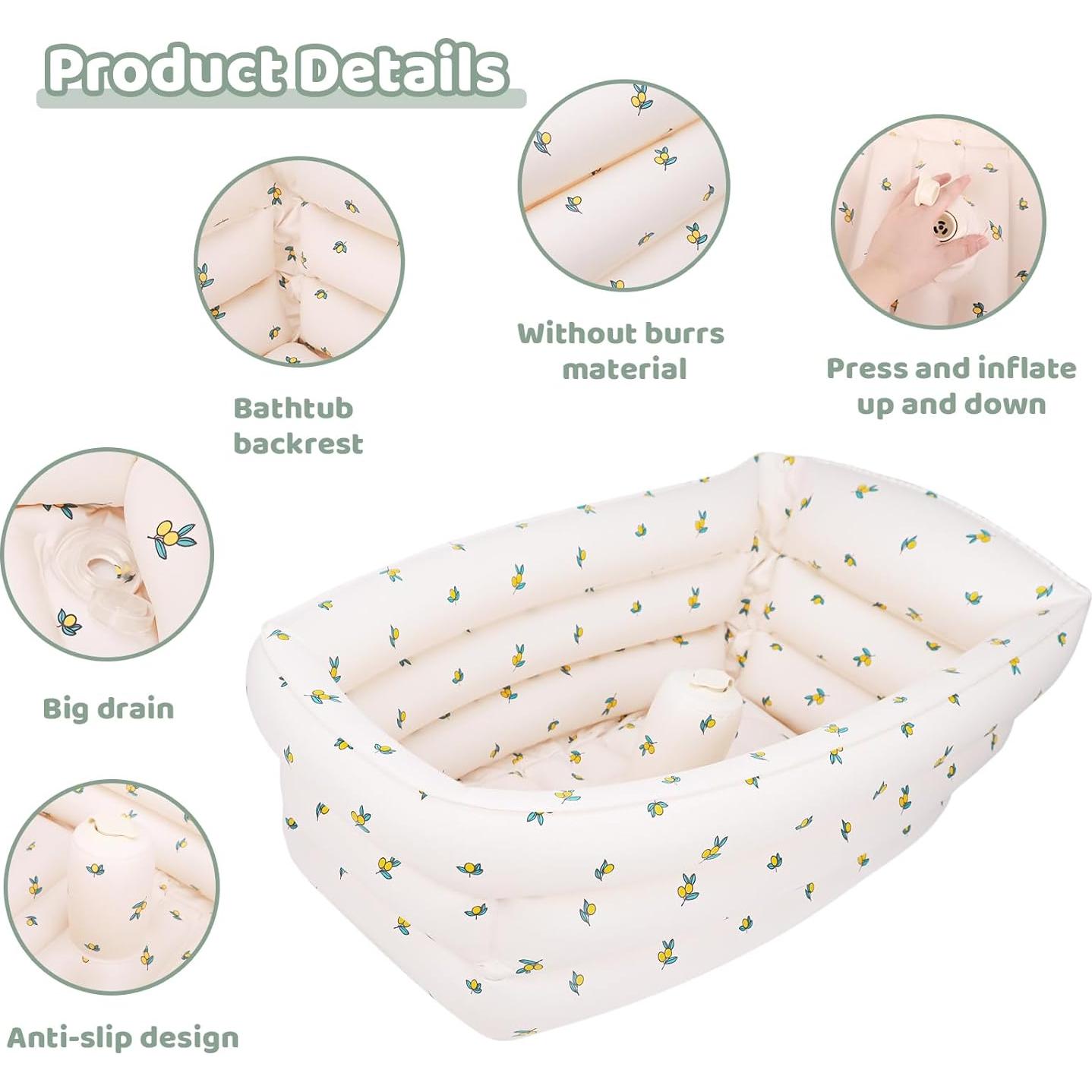 Bañera Inflable para Bebés AirSwim 77.8x37x27cm Antideslizante