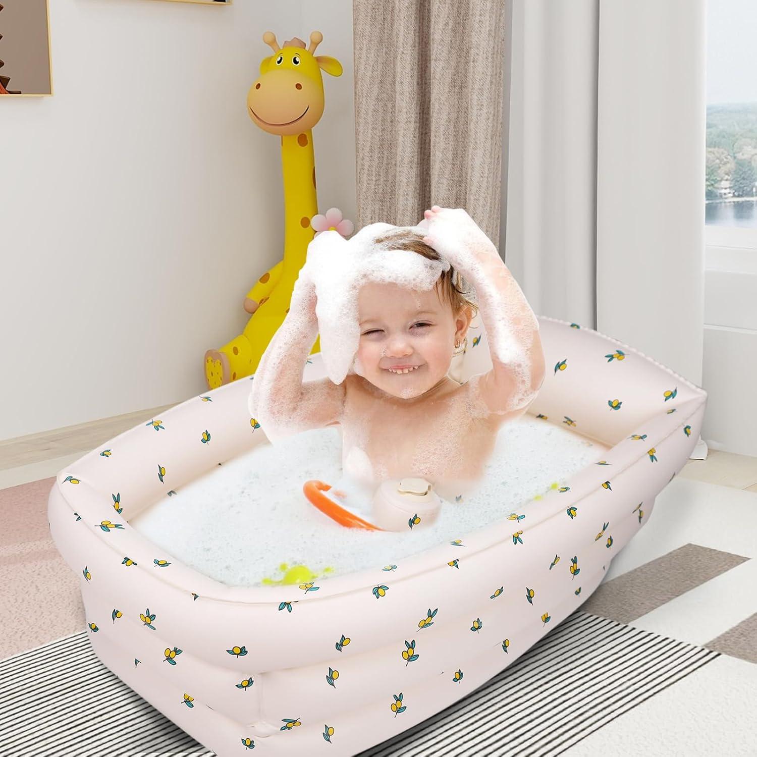 Bañera Inflable para Bebés AirSwim 77.8x37x27cm Antideslizante