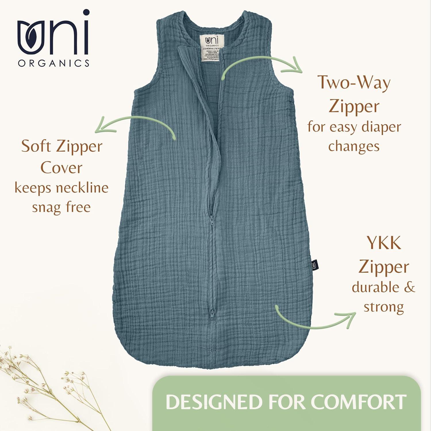 Saco de Sueño Algodón Orgánico Uni Organics 6-12 Meses 1.0 Tog