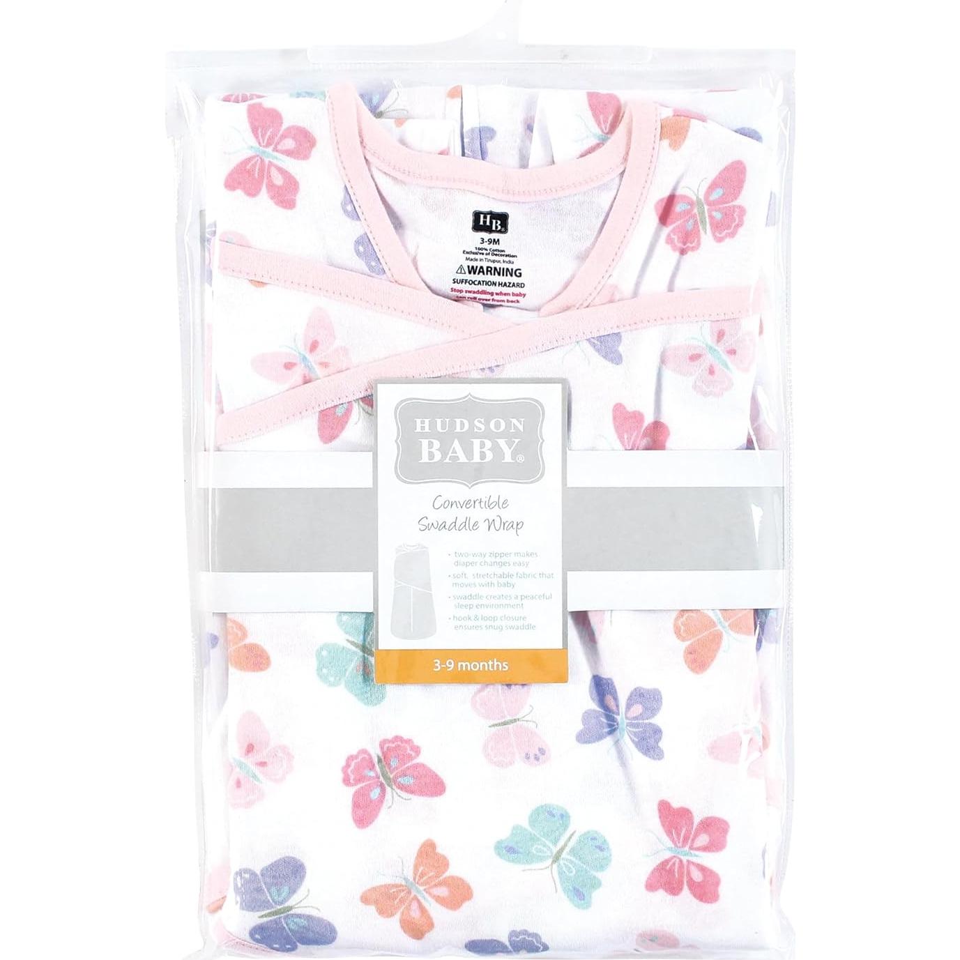 Saco de Sueño Convertible Hudson Baby Mariposa Pastel 0-3 Meses