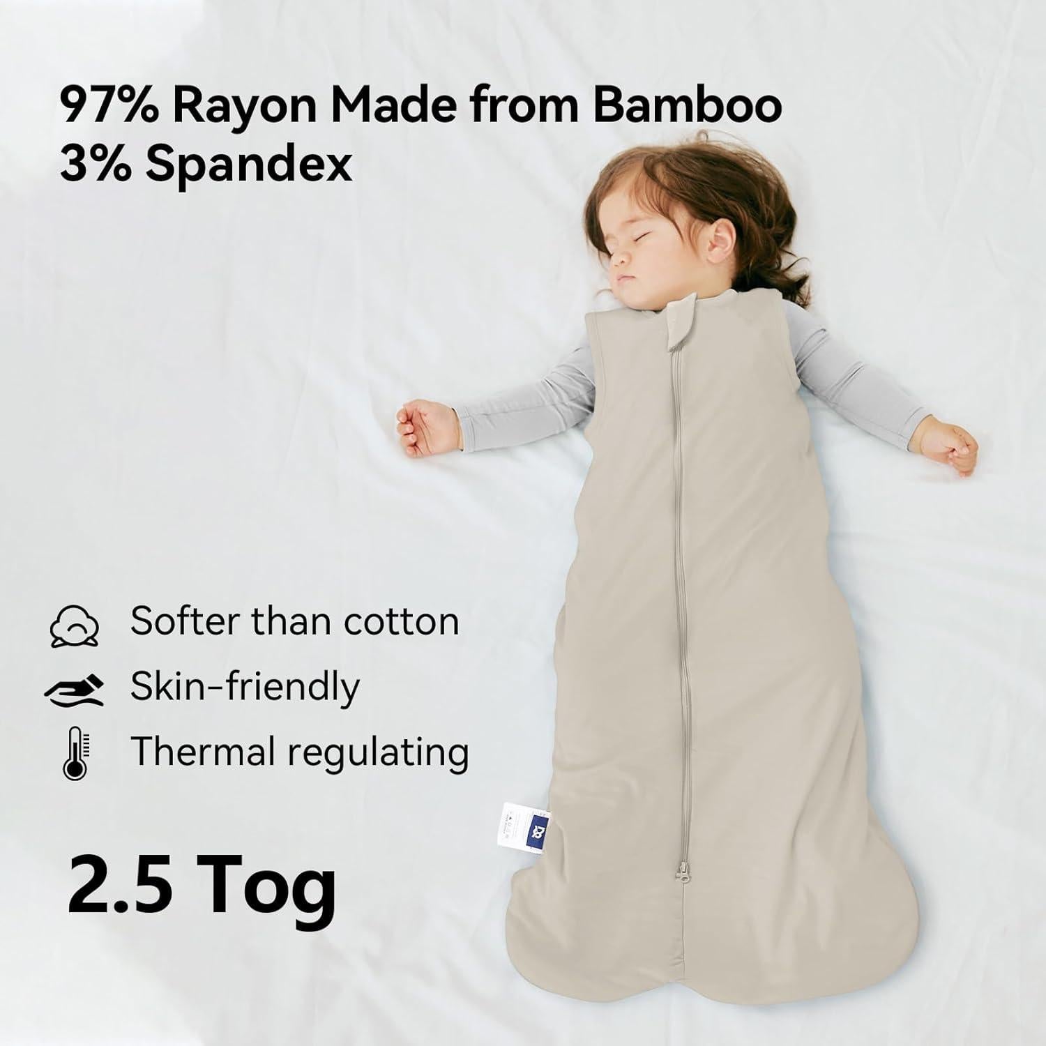 Saco de dormir Domiamia 12-18 meses 2.5 Tog bambú unisex