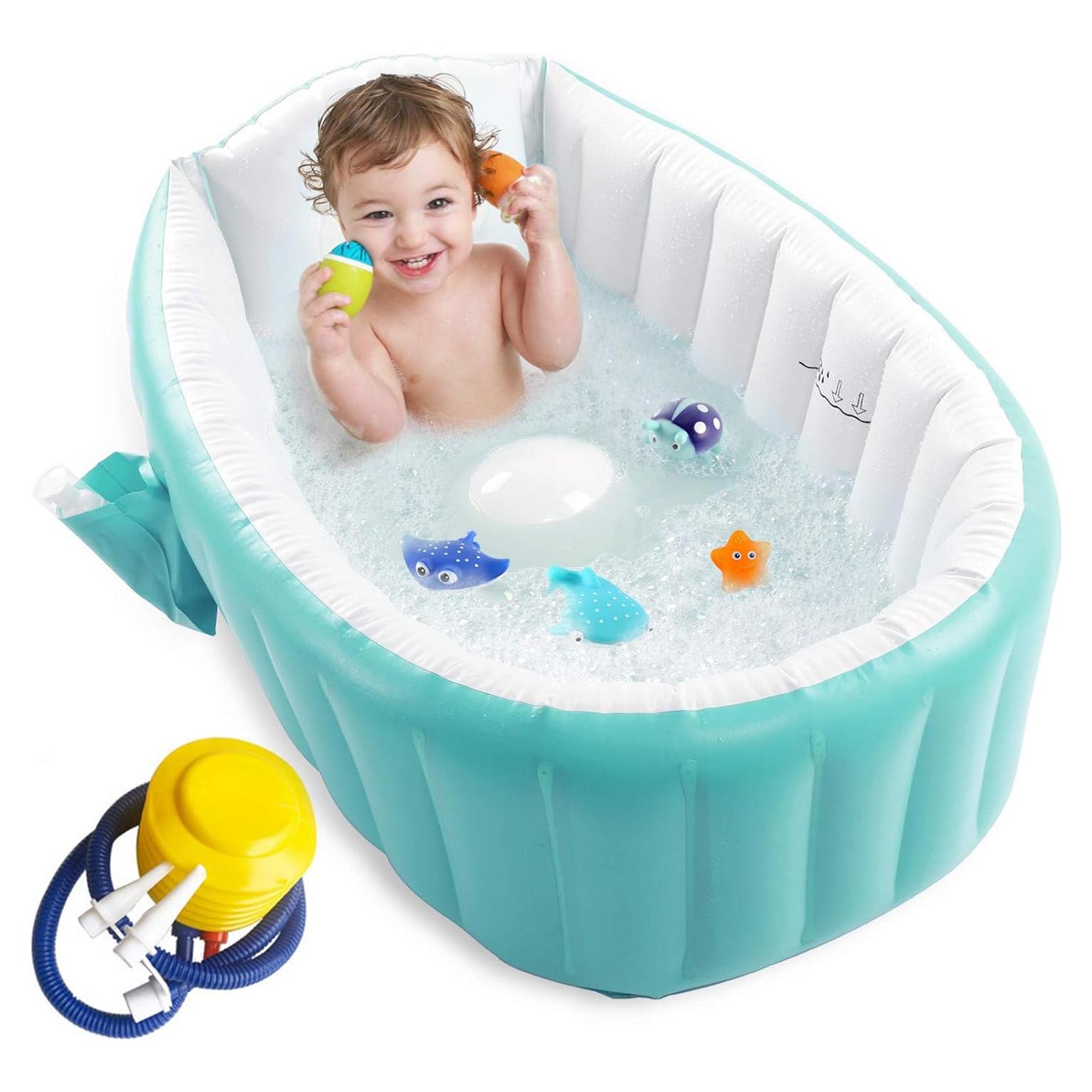Bañera Inflable para Bebés EZYCOK Verde 98x63cm