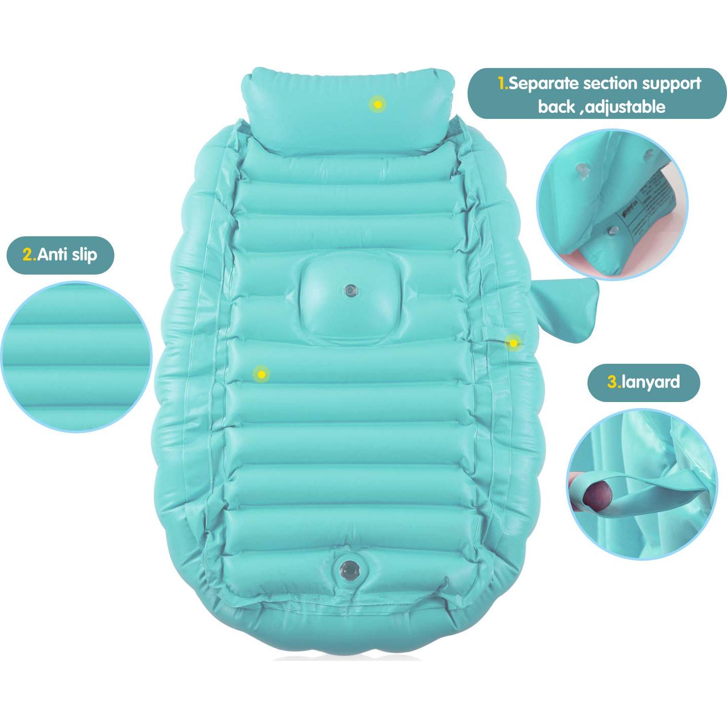 Bañera Inflable para Bebés EZYCOK Verde 98x63cm