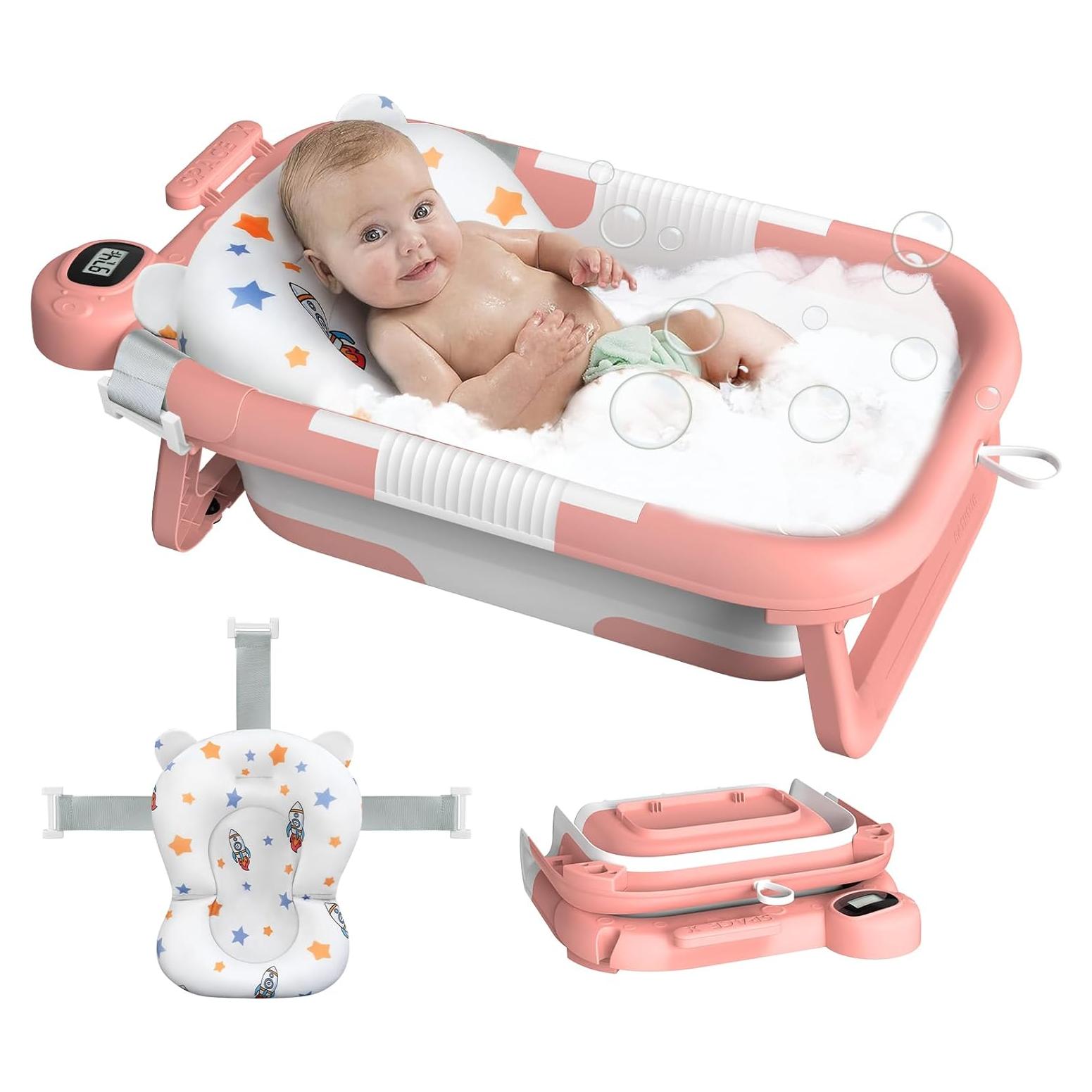 Bañera Plegable para Bebés Reeple con Cojín y Sensor de Temperatura