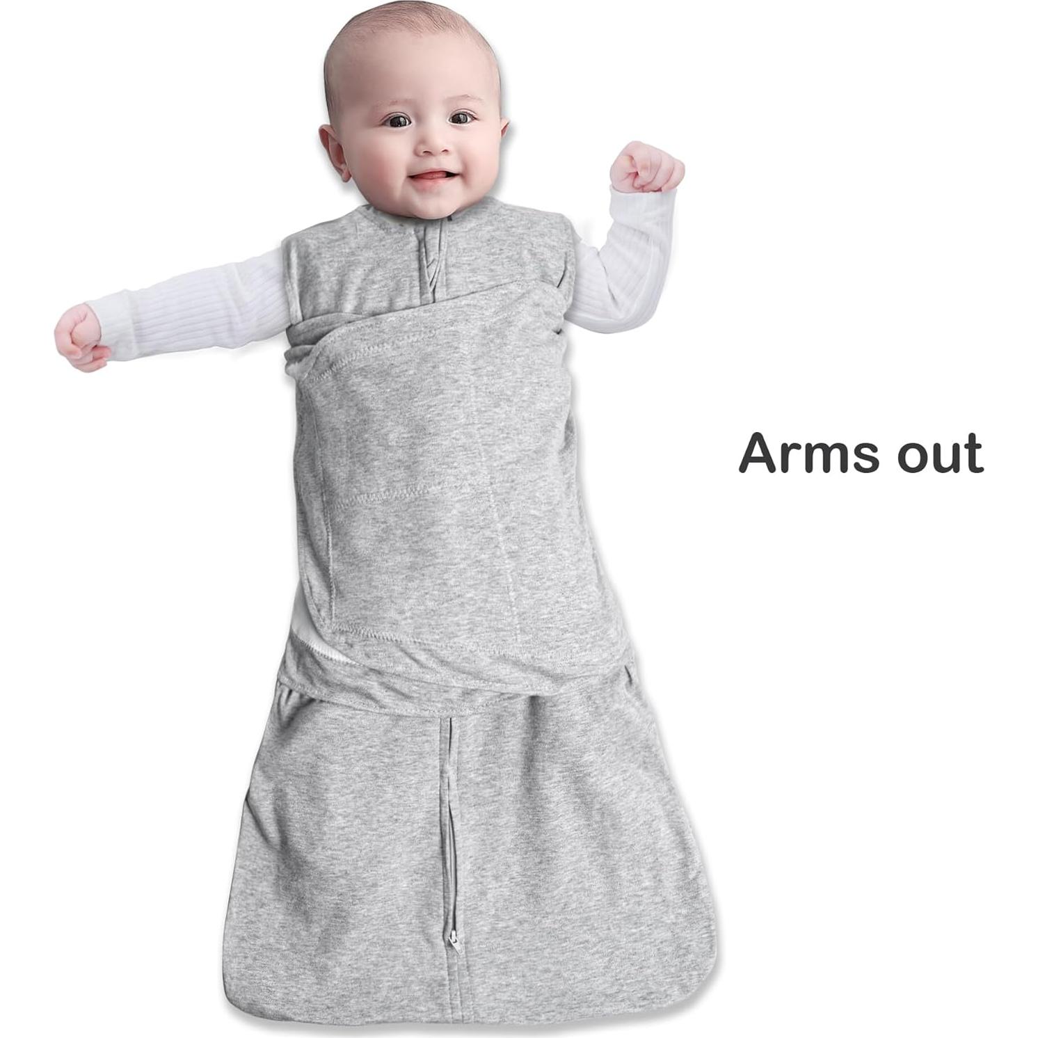 Saco de Sueño Swaddle QIAN QUE 100% Algodón 3-6 Meses