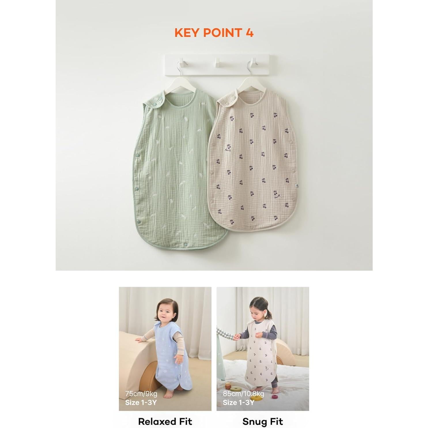 Saco de Sueño Konny Baby 100% Algodón 6 Capas 3-5 Años