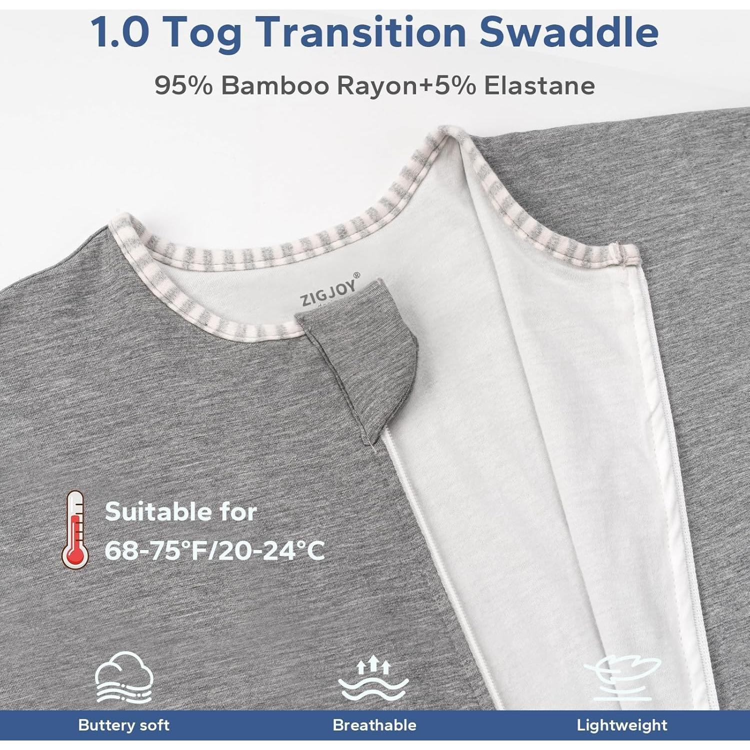 Saco de Sueño ZIGJOY Aleta de Tiburón 1.0 Tog Bebé 6-12 Meses