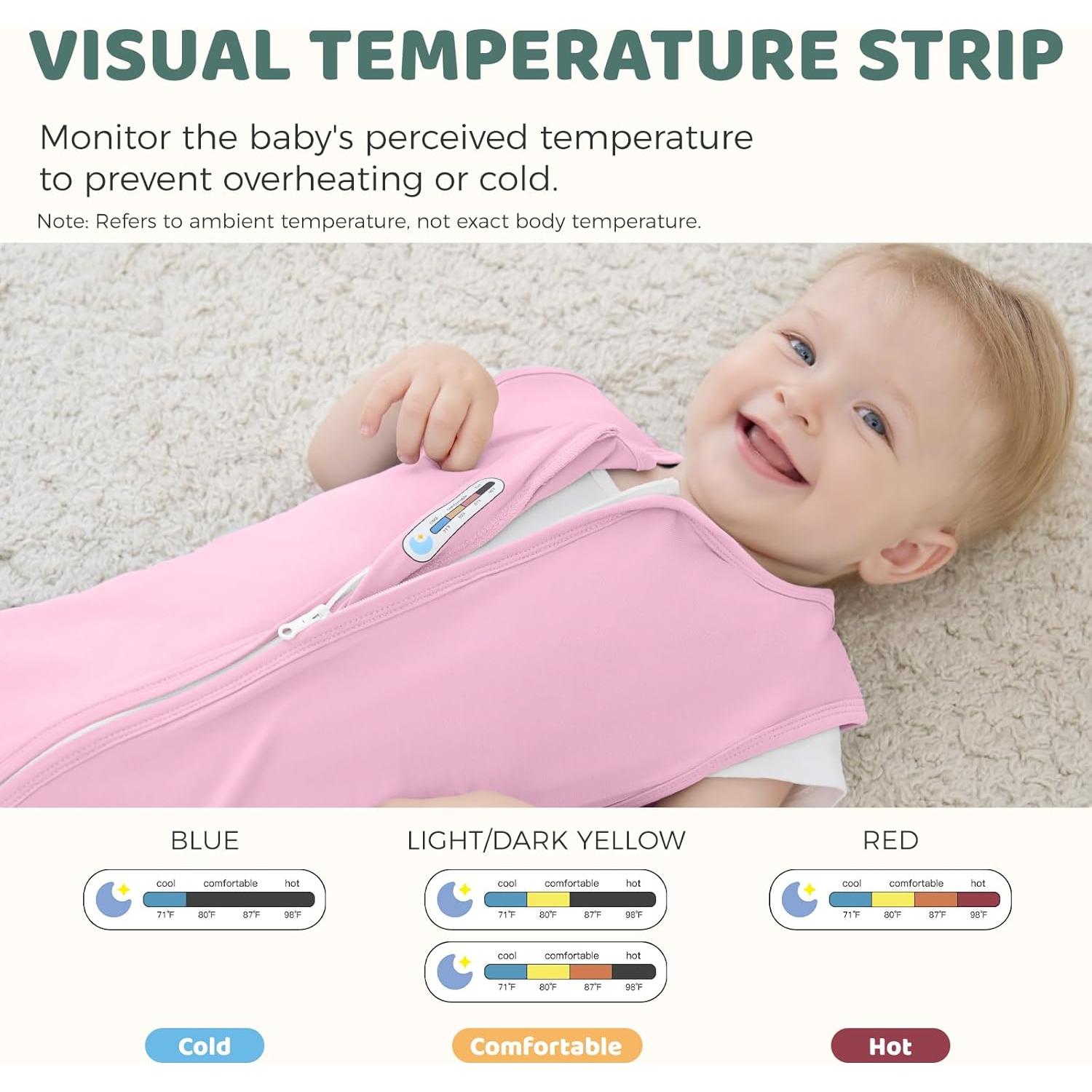 Saco de Sueño Freelooper Rosa 0.5 Tog para Bebés 0-6 Meses