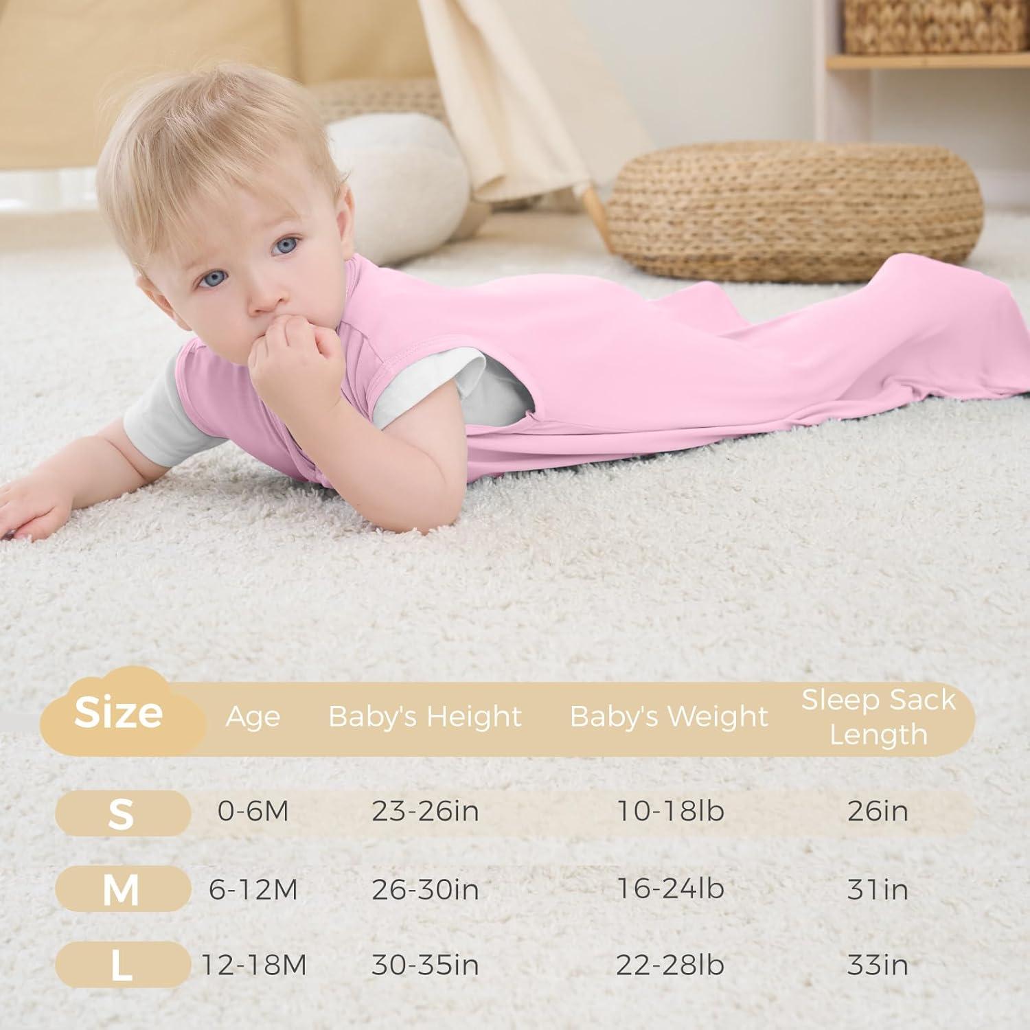 Saco de Sueño Freelooper Rosa 0.5 Tog para Bebés 0-6 Meses