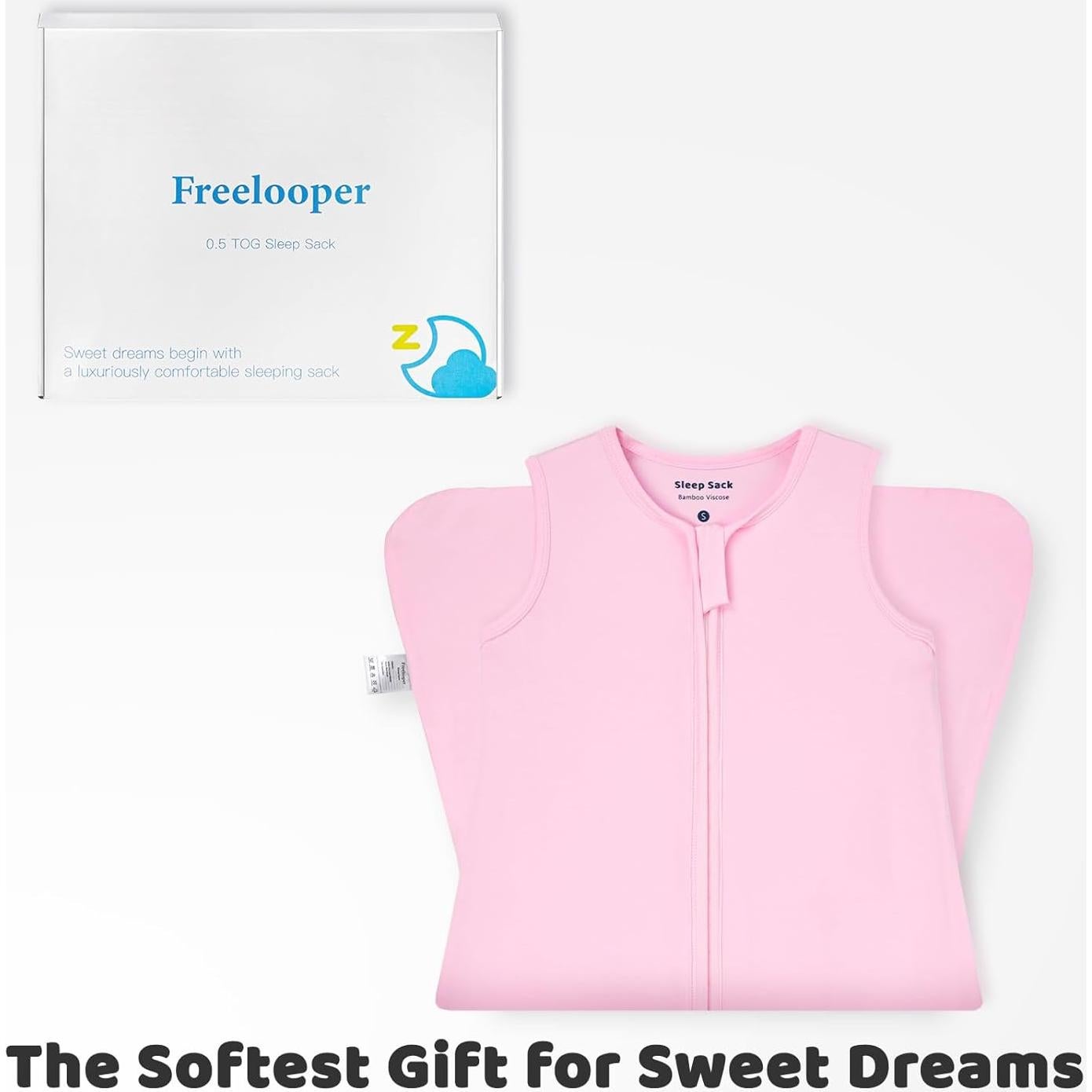 Saco de Sueño Freelooper Rosa 0.5 Tog para Bebés 0-6 Meses