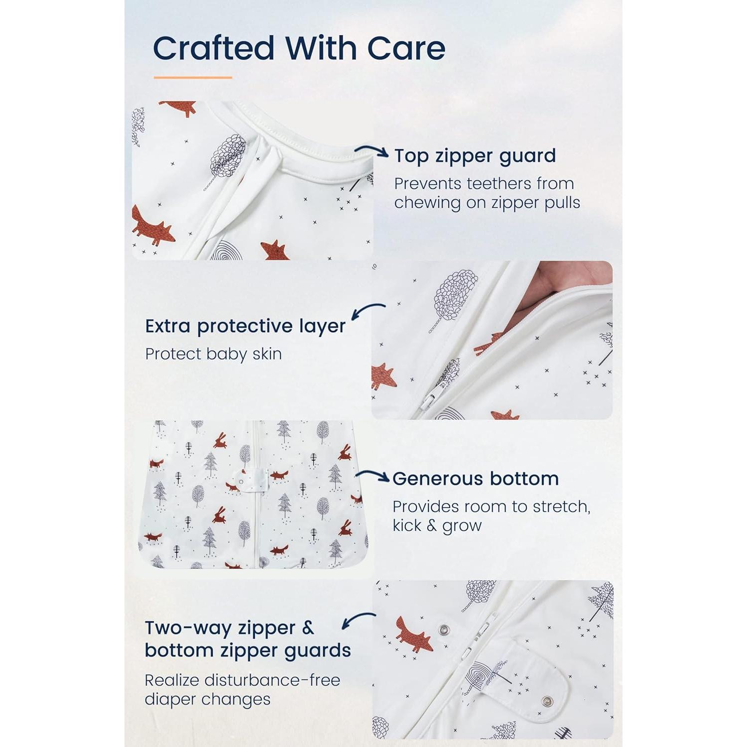 Saco de Sueño TotAha 0.5 TOG para Bebé 15-24 Meses Verde