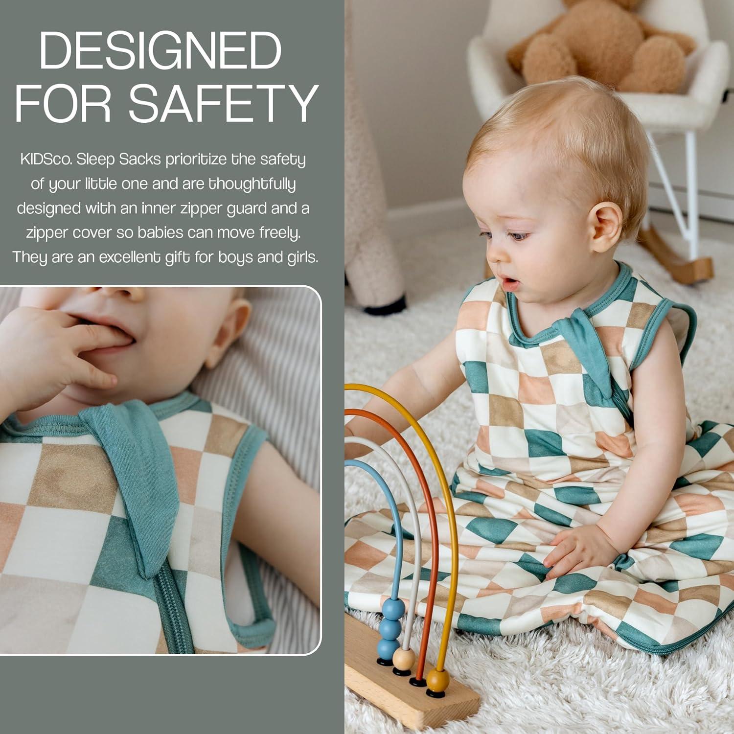 Saco de Sueño KIDSco para Bebés 6-18 Meses, Rayón de Bambú 1.5 TOG