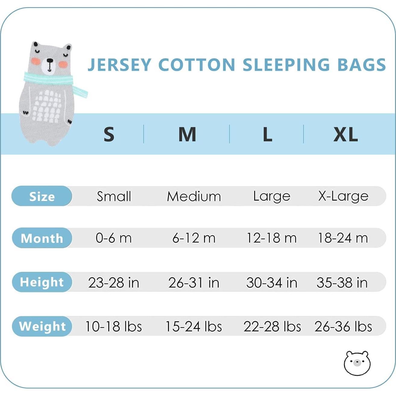 Saco de Sueño TILLYOU 12-18 meses Algodón Rosa TOG 0.5