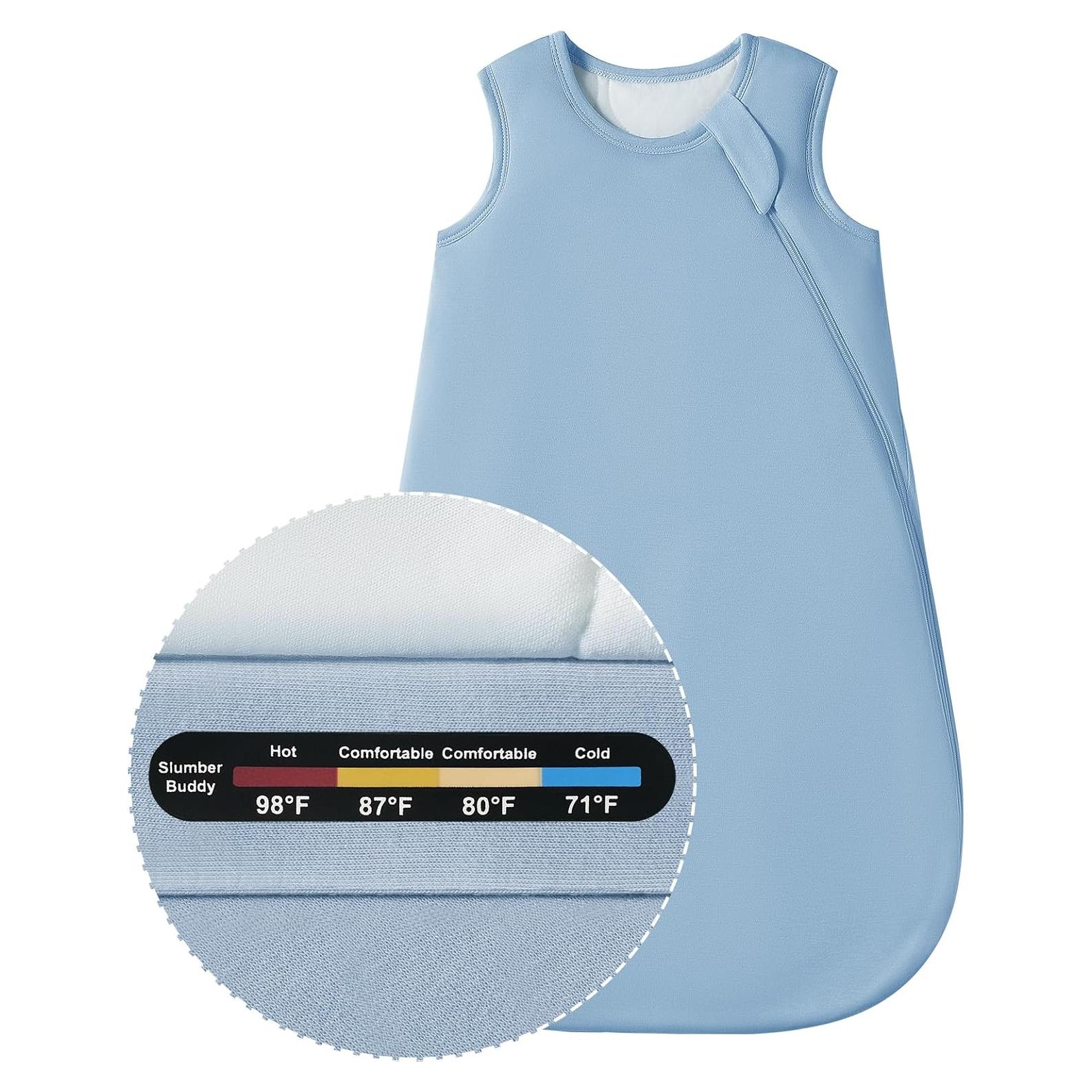 Saco de Sueño para Bebés Bambú 70% Rayón 1.0 TOG Azul M