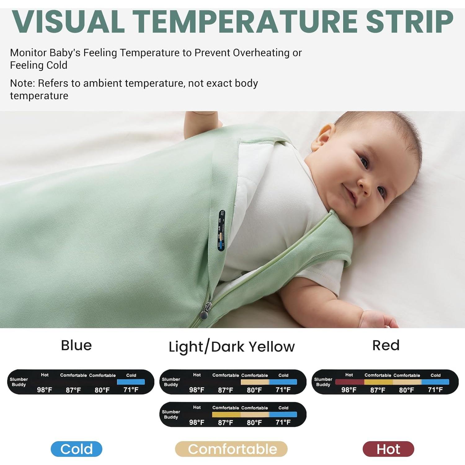 Saco de Sueño para Bebés Bambú 70% Rayón 1.0 TOG Azul M