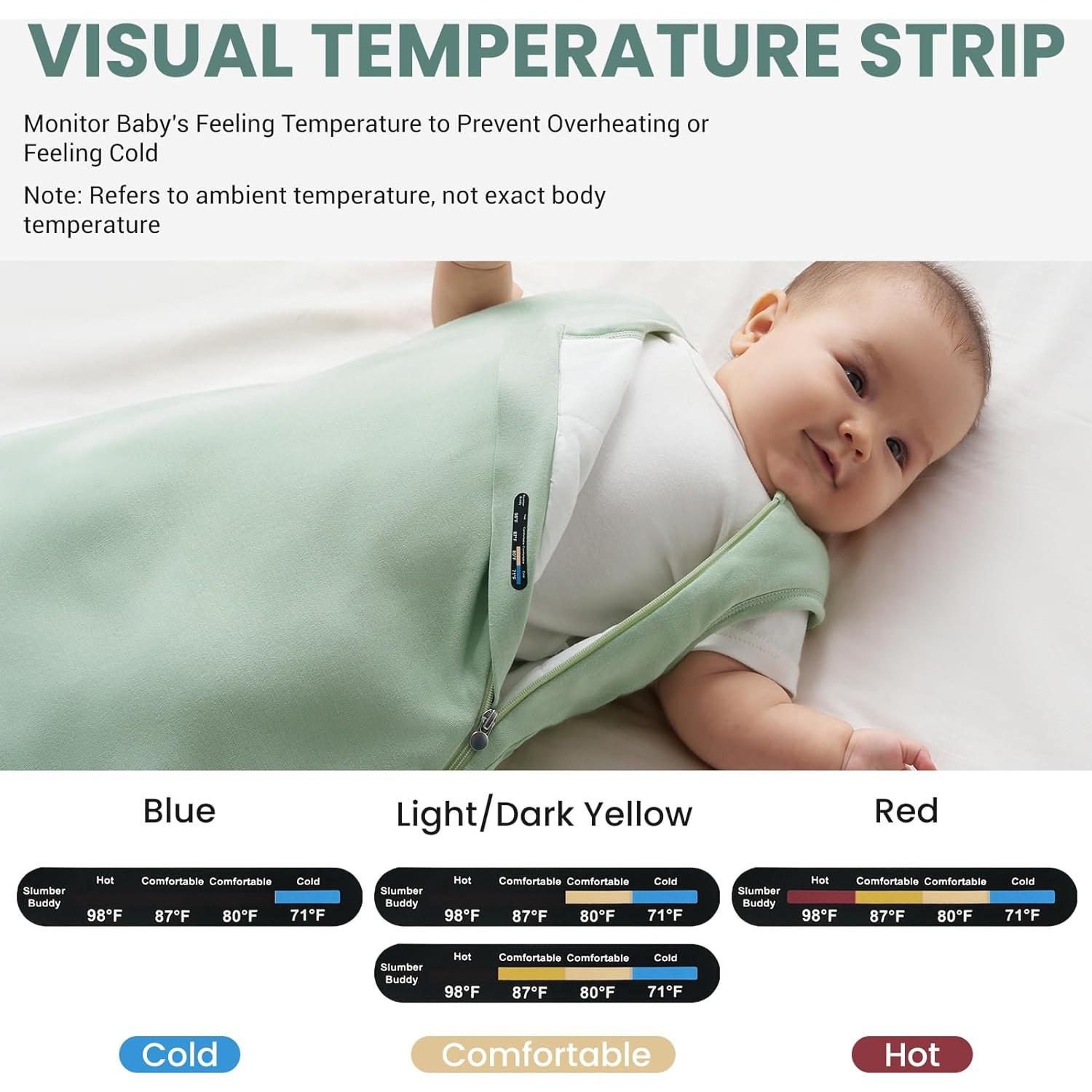 Saco de Sueño para Bebés Bambú 70% Rayón 1.0 TOG Azul M