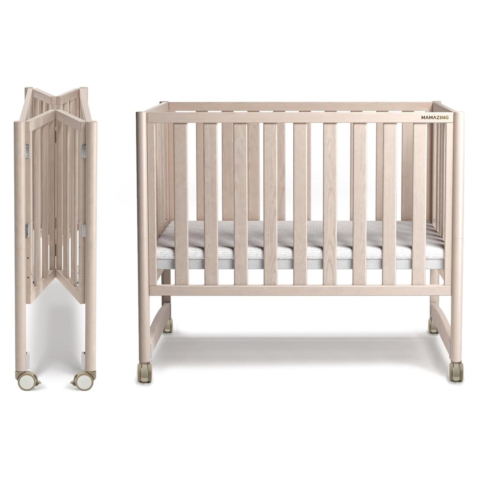 Cuna Mini Convertible MAMAZING 100% Madera Natural 4 Alturas