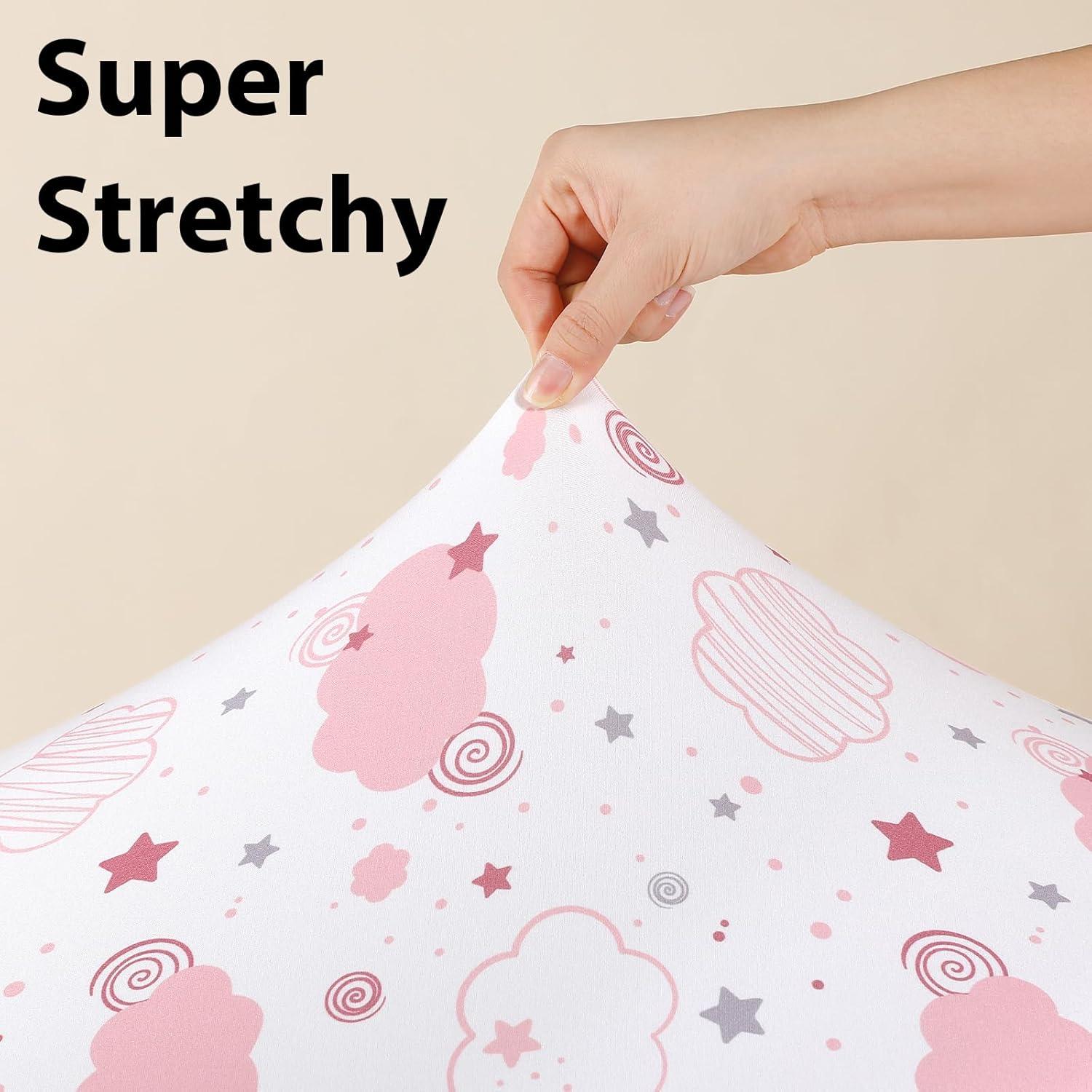 Sábanas ajustadas para cuna Fiemol 132x71 cm Rosa Arcoíris