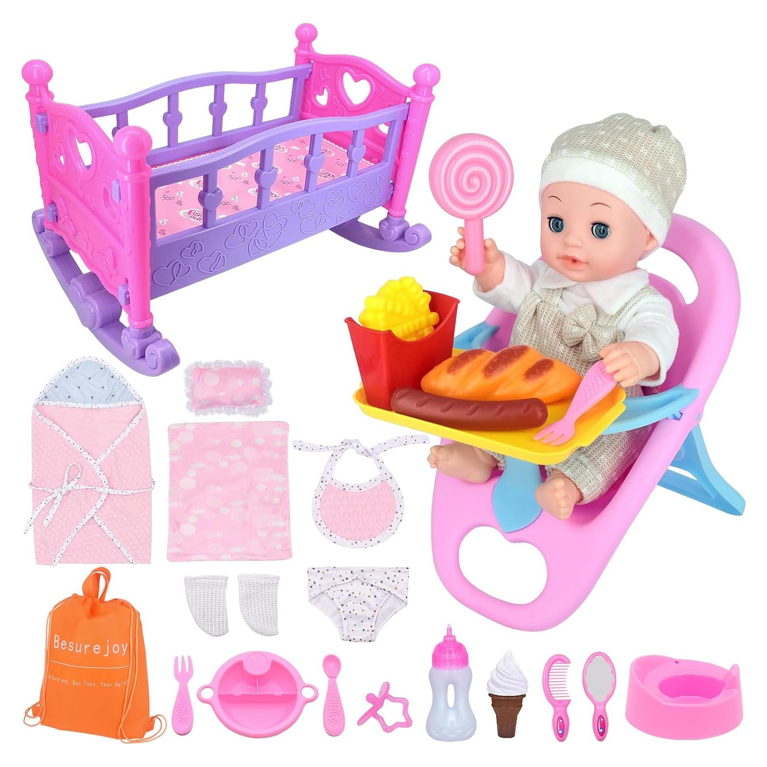 Muñeca Reborn 30.48 cm Besurejoy con Set de Cuidado 26 Piezas