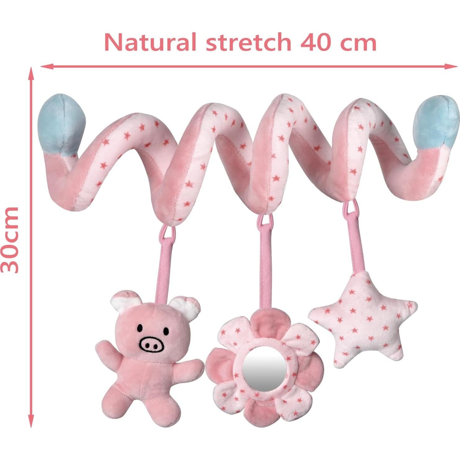 Juguetes de Actividad en Espiral SAMMAS para Bebés - Cerdo Rosa