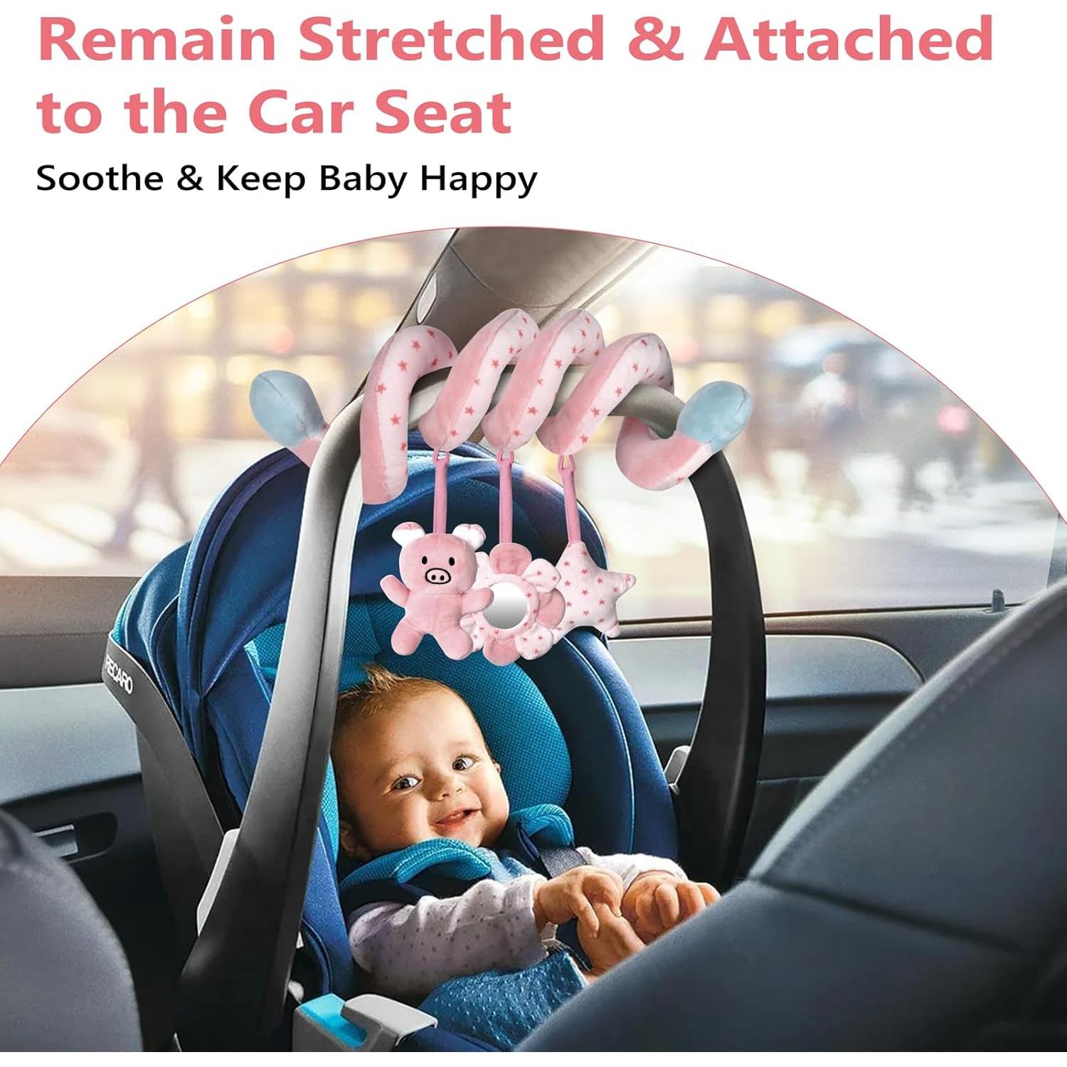 Juguetes de Actividad en Espiral SAMMAS para Bebés - Cerdo Rosa