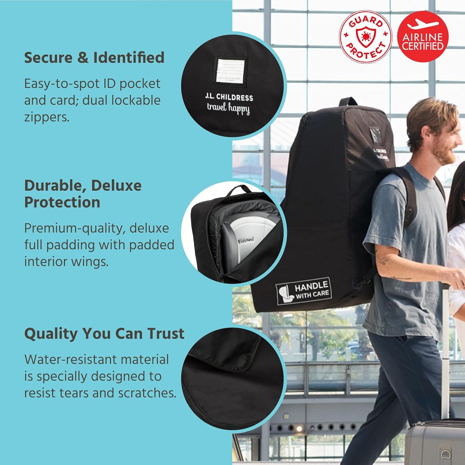 Bolsa de Viaje para Asiento de Auto J.L. Childress Deluxe - Negro