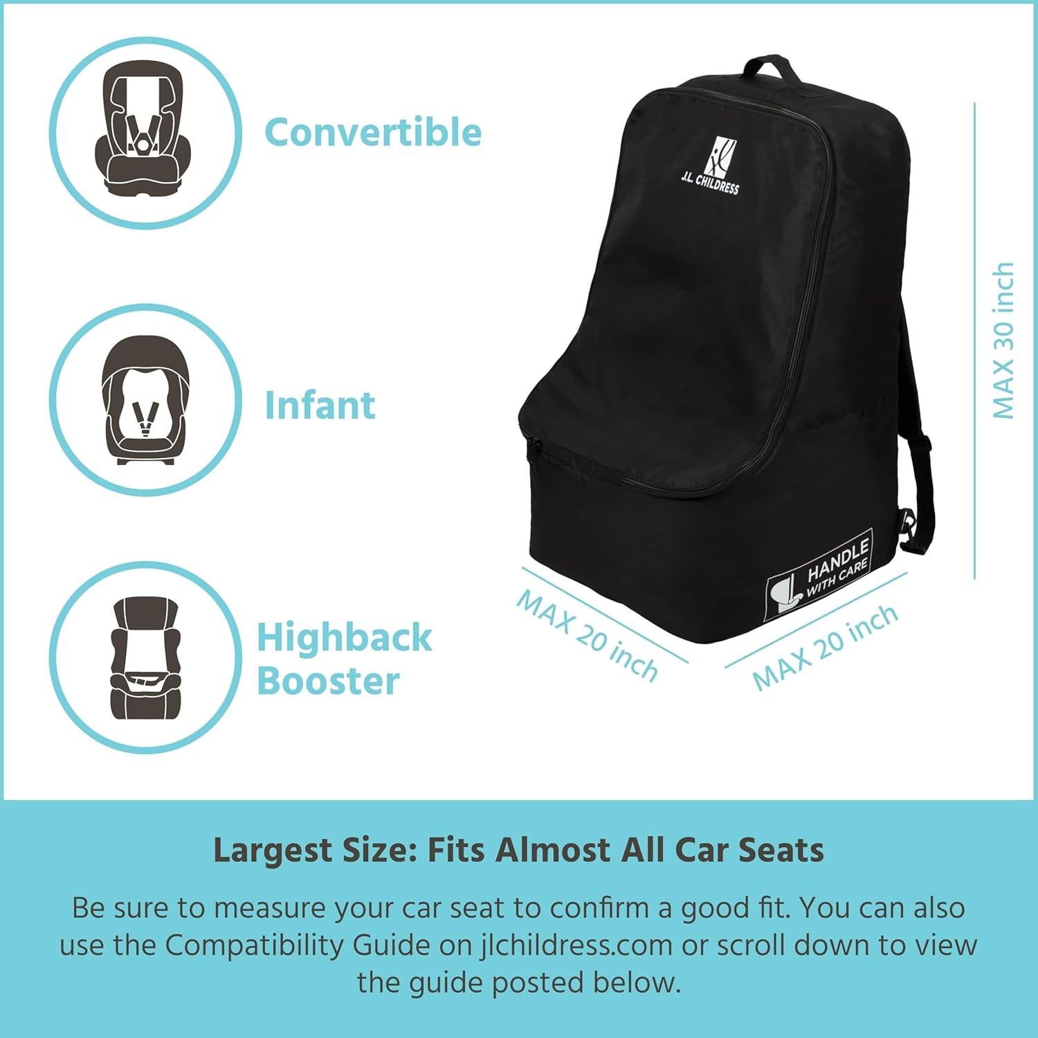 Bolsa de Viaje para Asiento de Auto J.L. Childress Deluxe - Negro