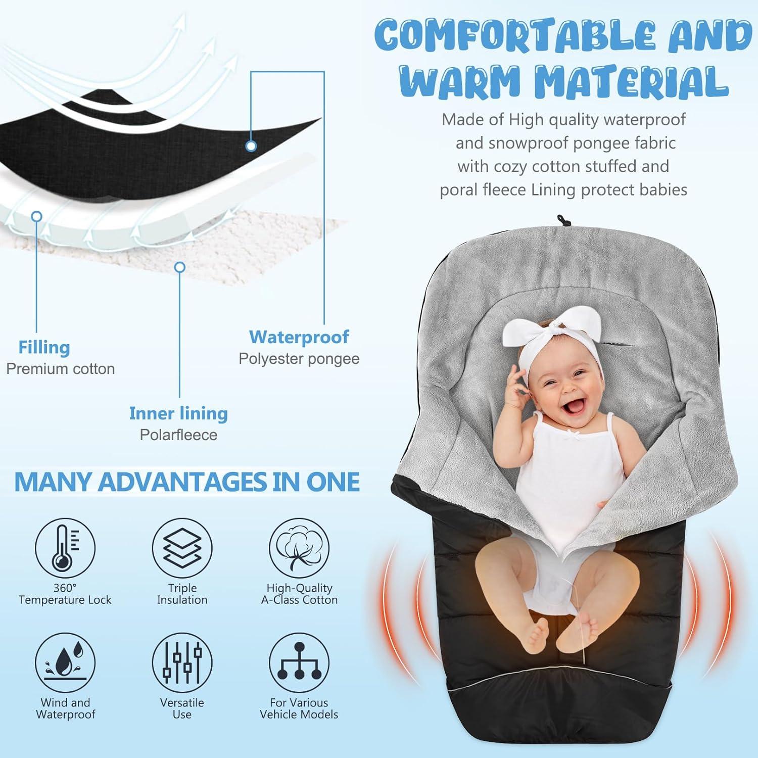 Saco Térmico Universal para Bebés - Funda Silla Paseo Invierno