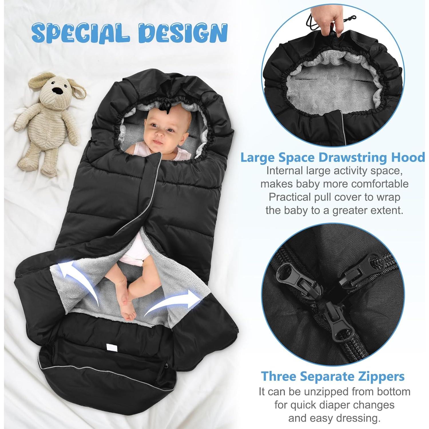 Saco Térmico Universal para Bebés - Funda Silla Paseo Invierno