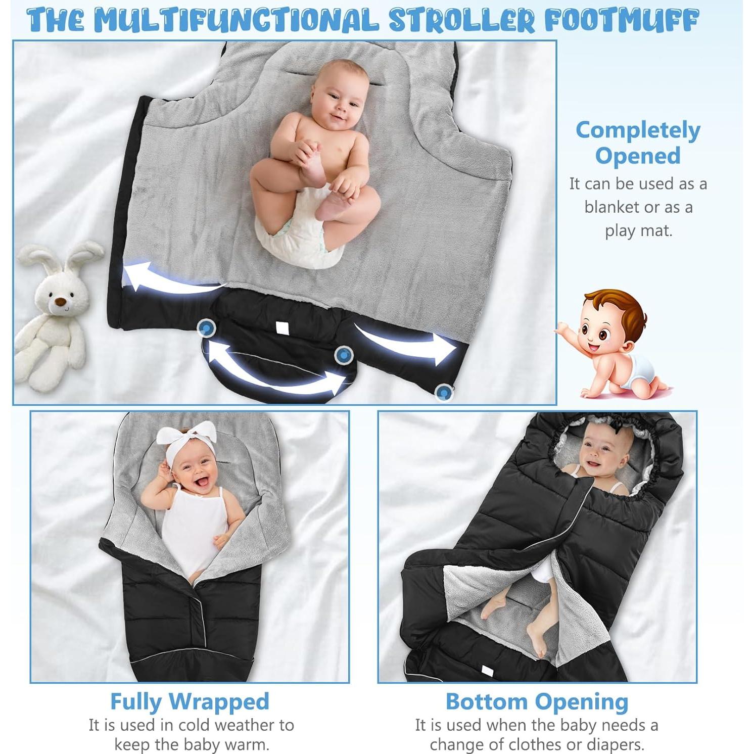 Saco Térmico Universal para Bebés - Funda Silla Paseo Invierno