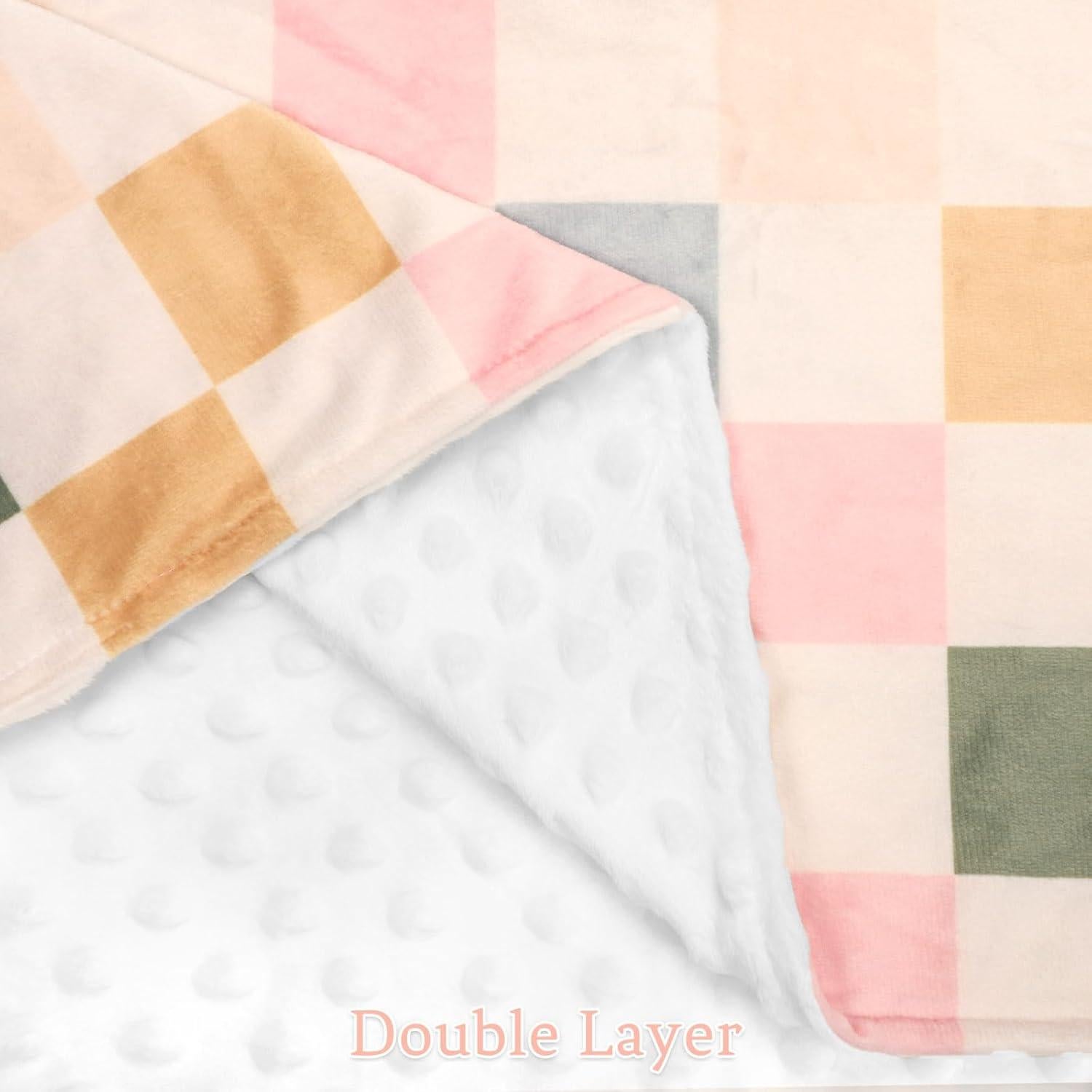 Manta DILIMI para Bebé 76.2x101.6 cm Suave Minky Cuadrícula