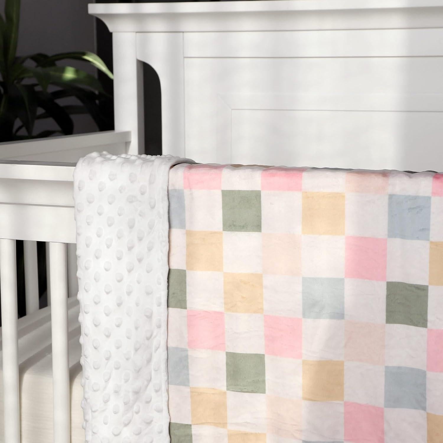 Manta DILIMI para Bebé 76.2x101.6 cm Suave Minky Cuadrícula