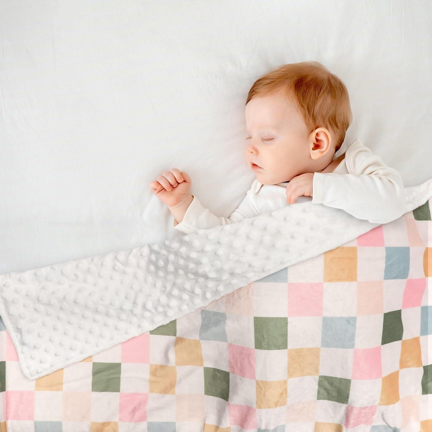 Manta DILIMI para Bebé 76.2x101.6 cm Suave Minky Cuadrícula