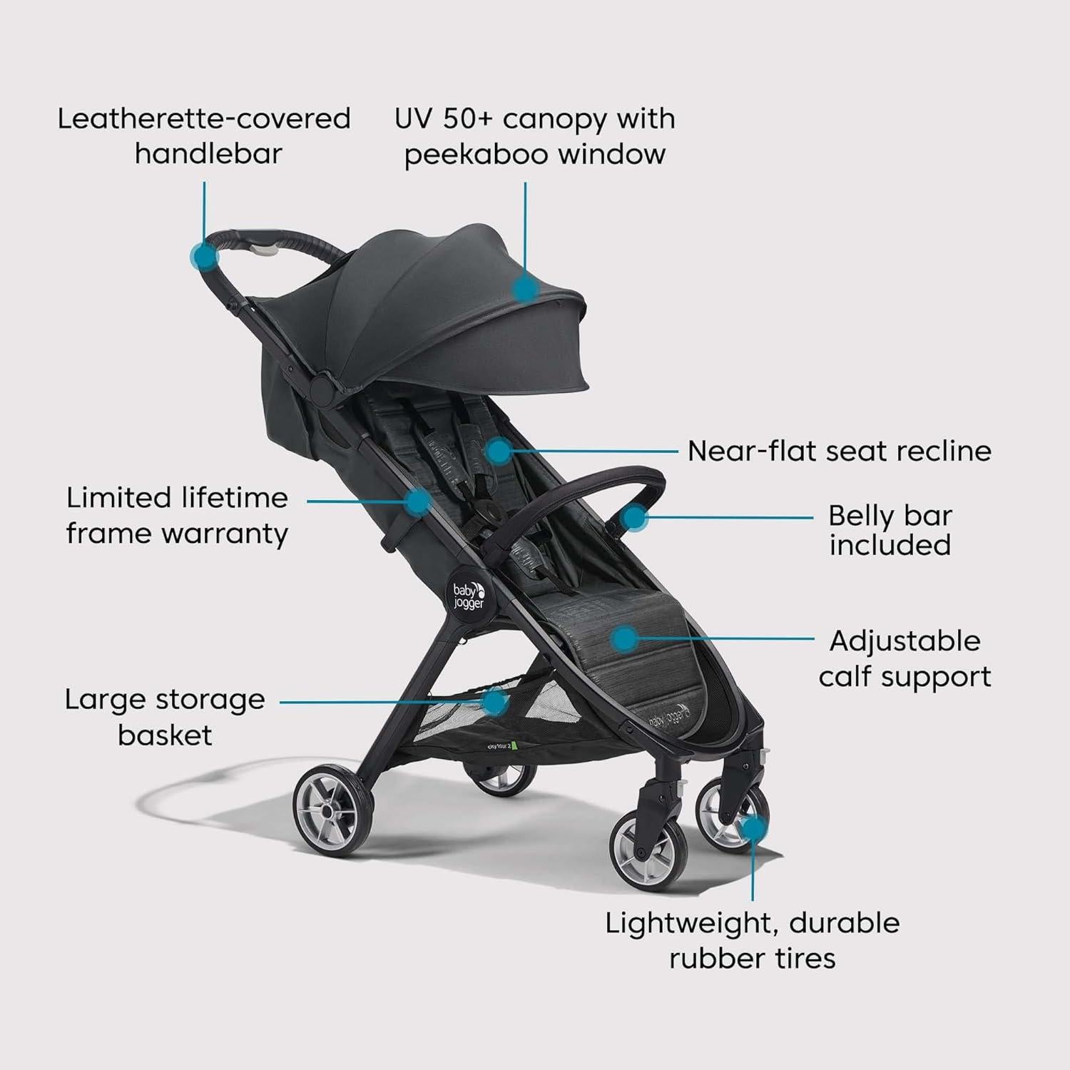 Cochecito de Viaje Baby Jogger City Tour 2 Pike Ultra-Compacto