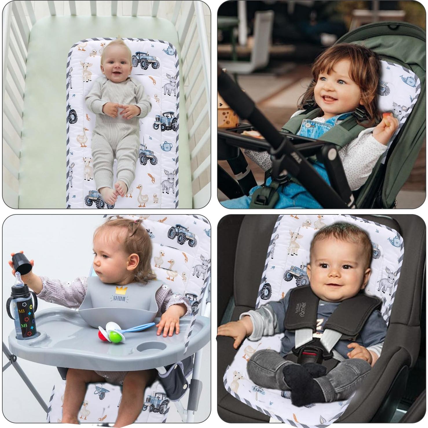 Cojín Reversible para Cochecito de Bebé LAT101045 Algodón 100%