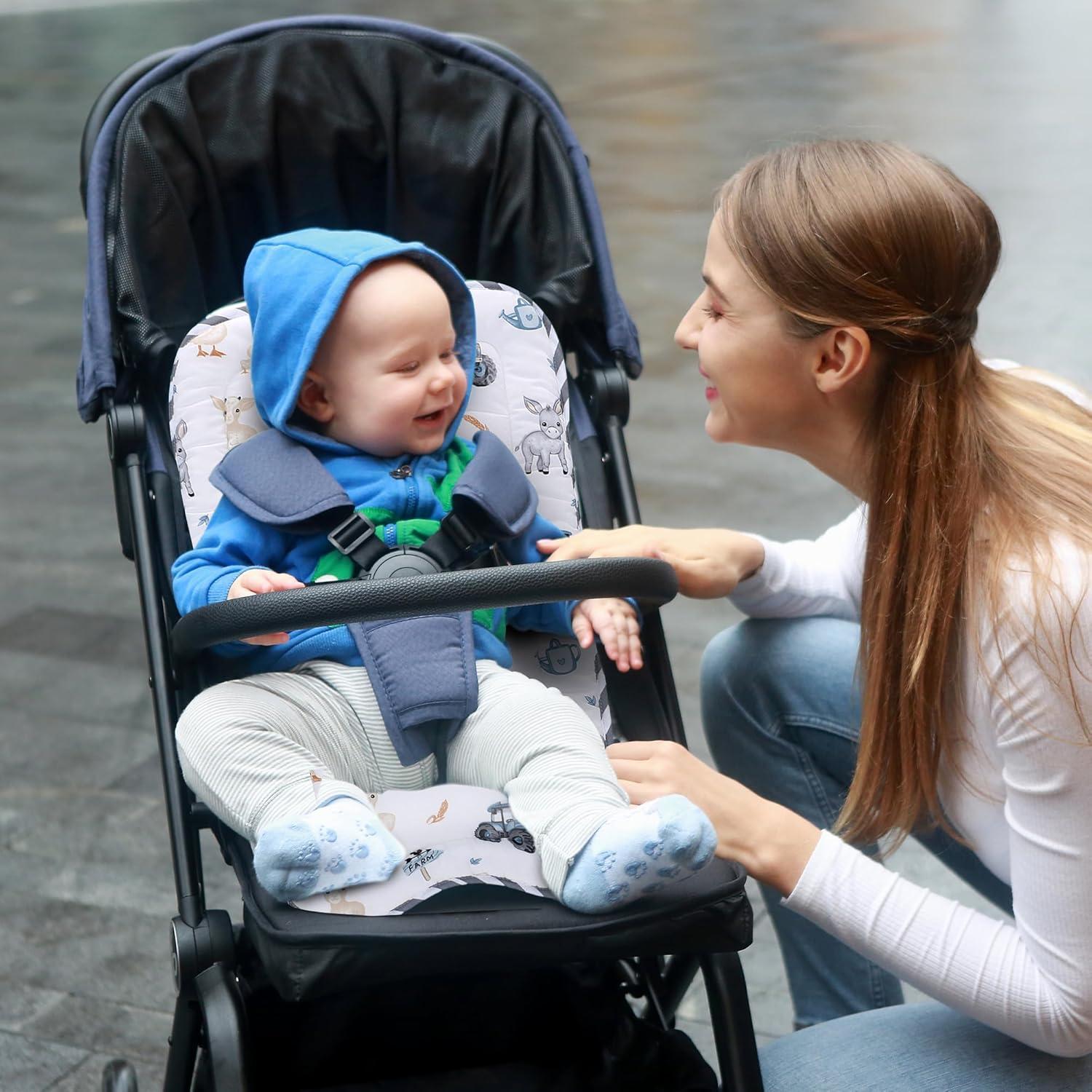Cojín Reversible para Cochecito de Bebé LAT101045 Algodón 100%