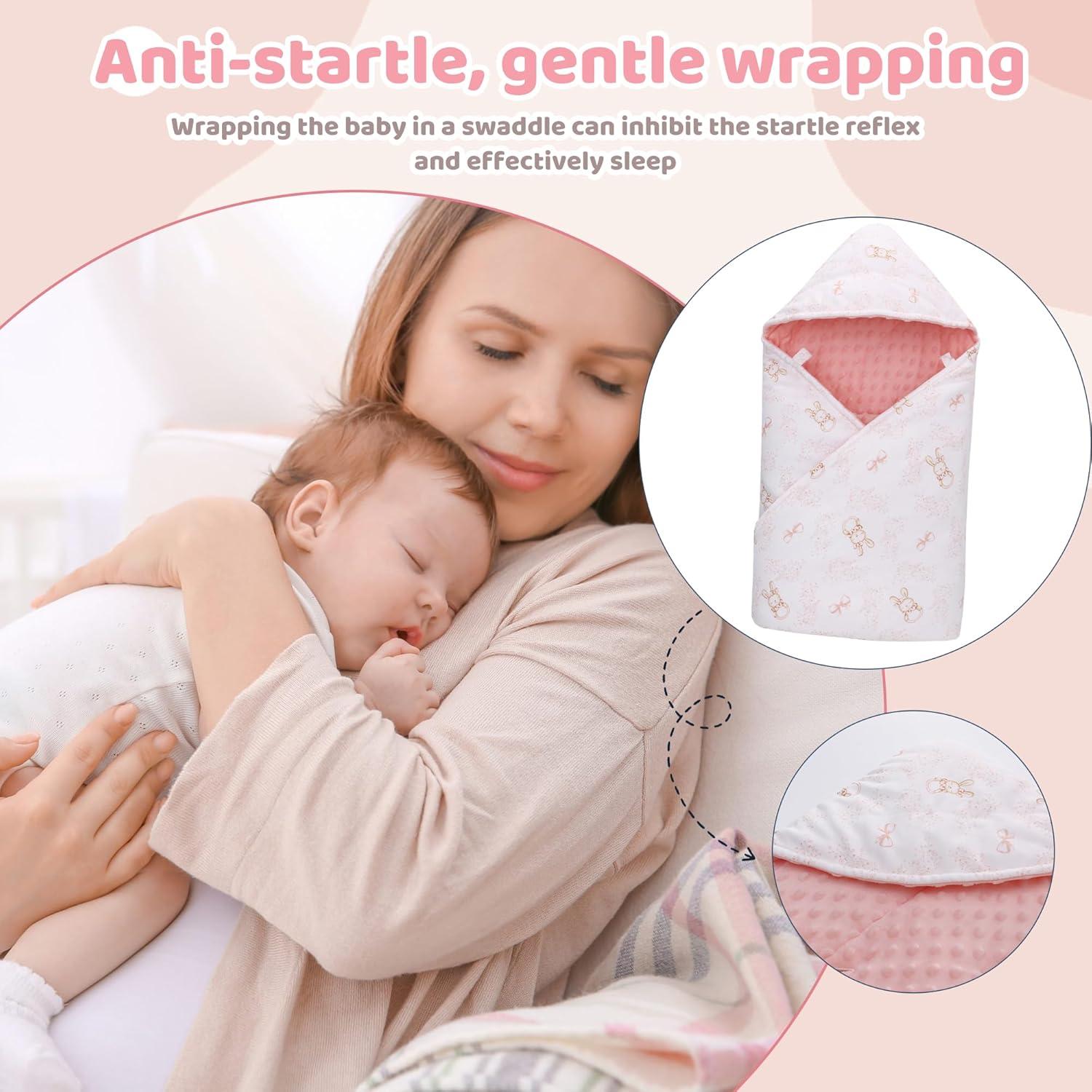 Manta de Arrullo para Silla de Auto LAT LEE 89x89 cm Conejo Rosa