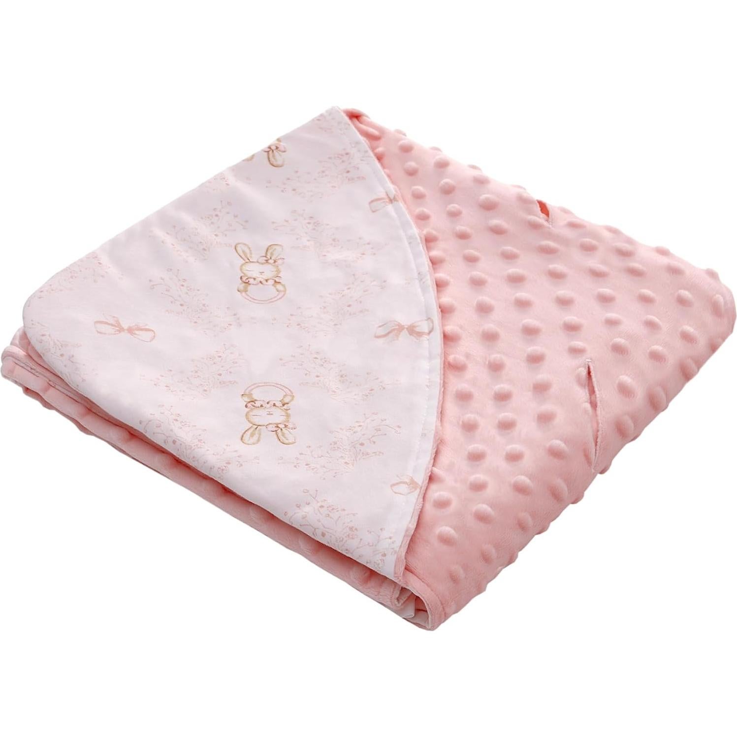 Manta de Arrullo para Silla de Auto LAT LEE 89x89 cm Conejo Rosa