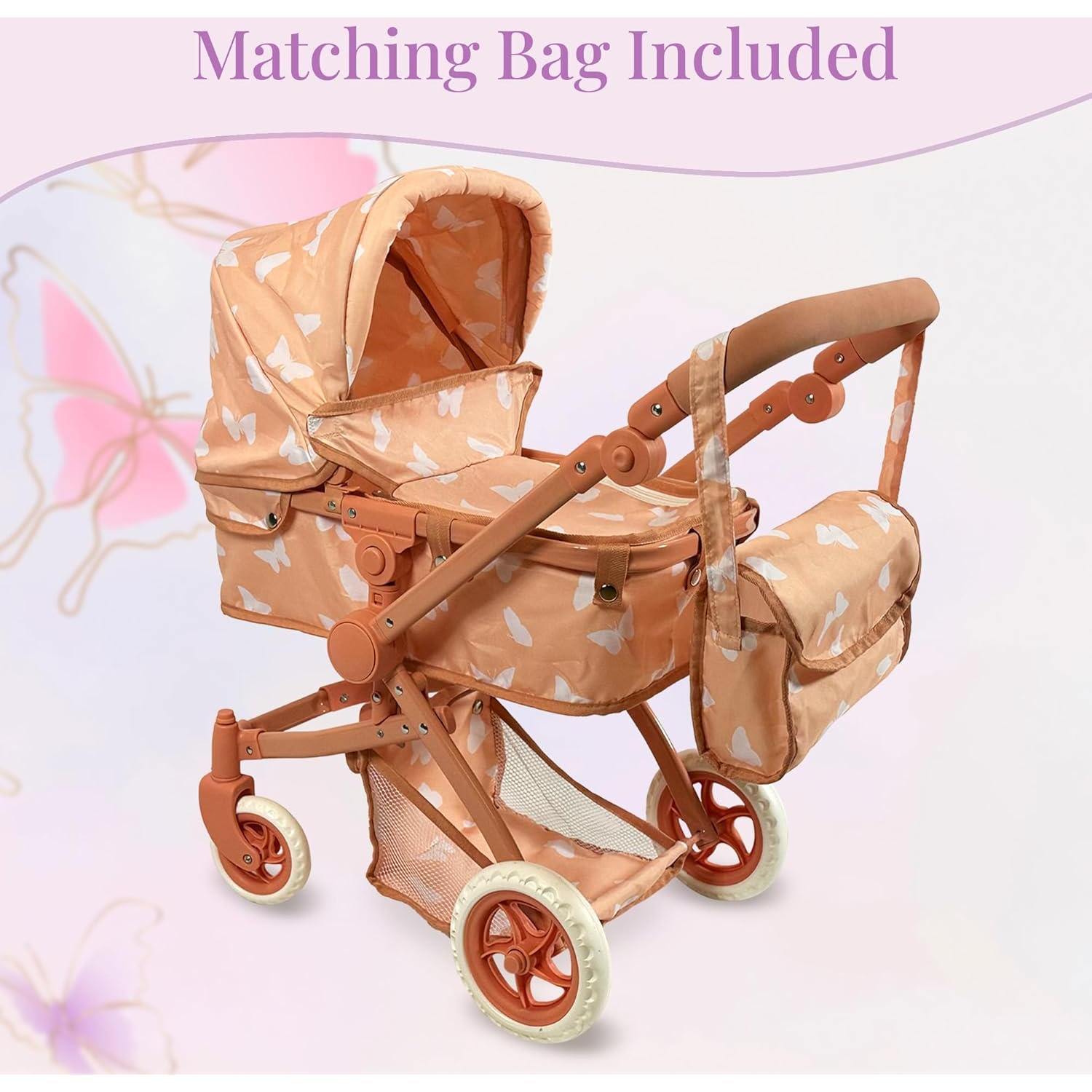 Carrito de Muñecas Convertible The New York Doll Beige 63.5cm
