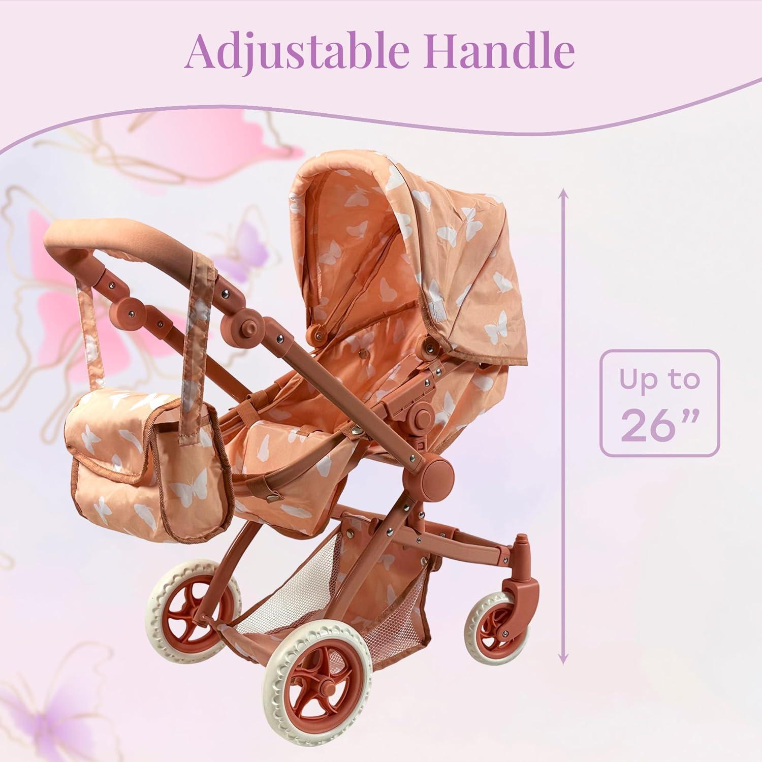 Carrito de Muñecas Convertible The New York Doll Beige 63.5cm