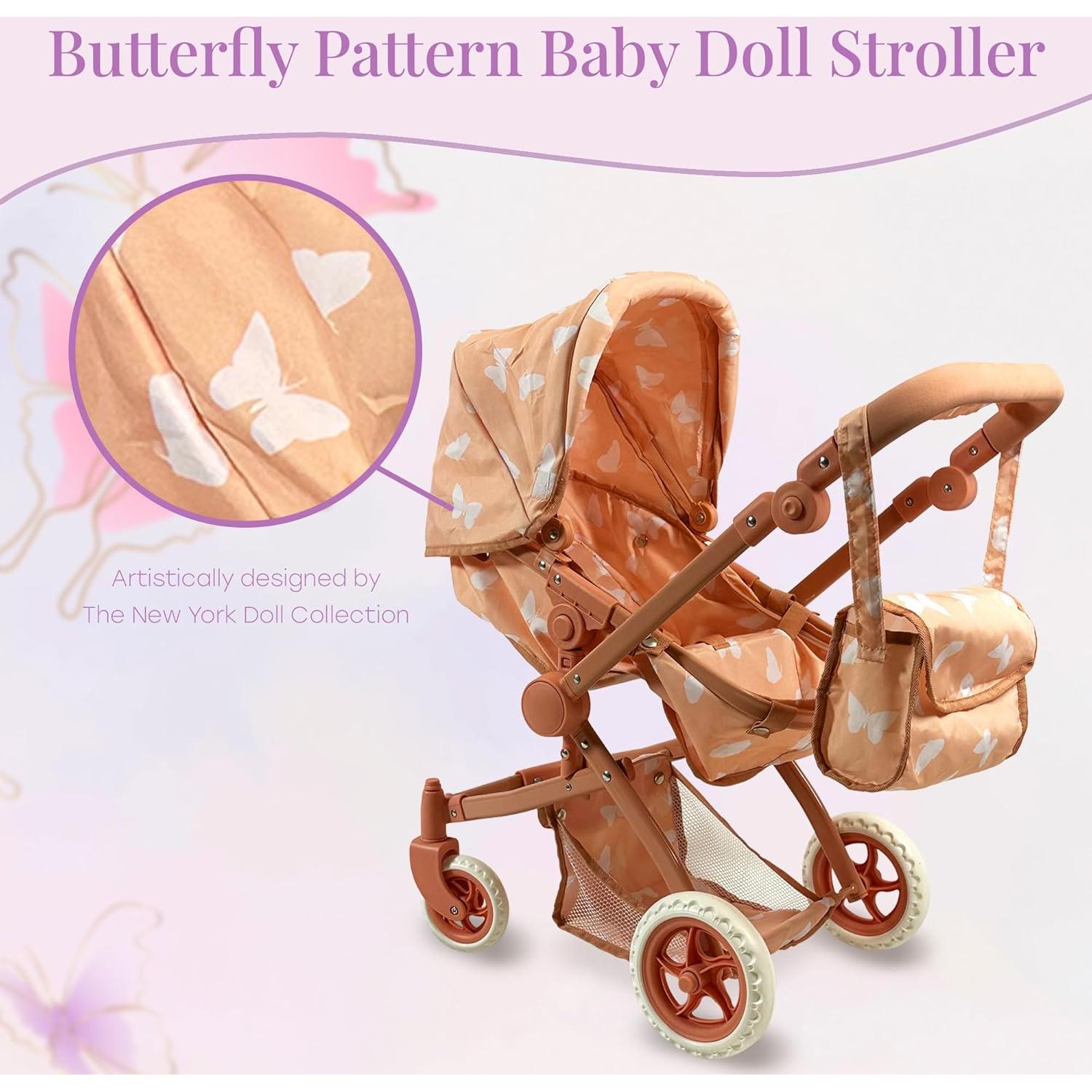 Carrito de Muñecas Convertible The New York Doll Beige 63.5cm