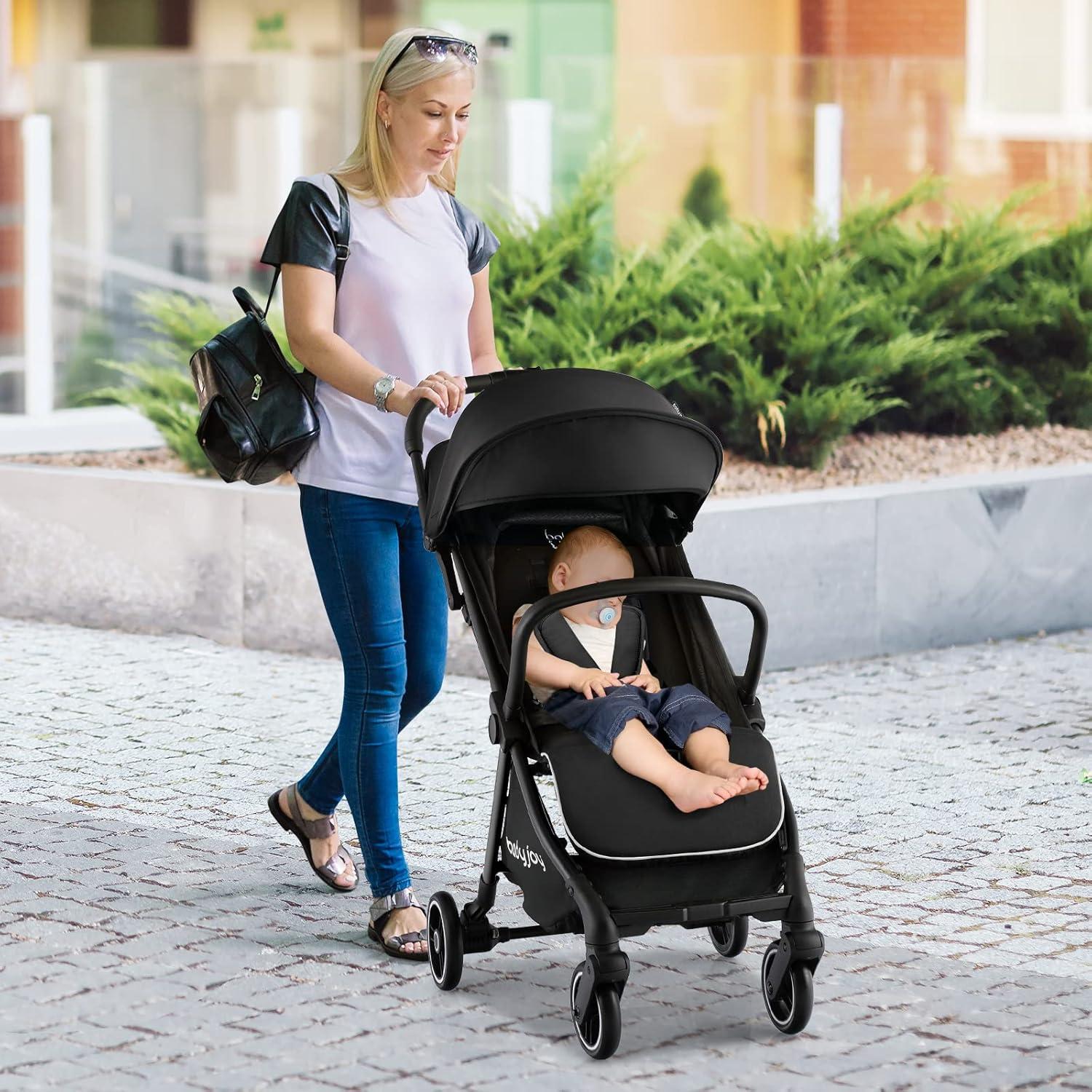 Carrito de Bebé Ligero BABY JOY Plegable 6.8 kg Negro