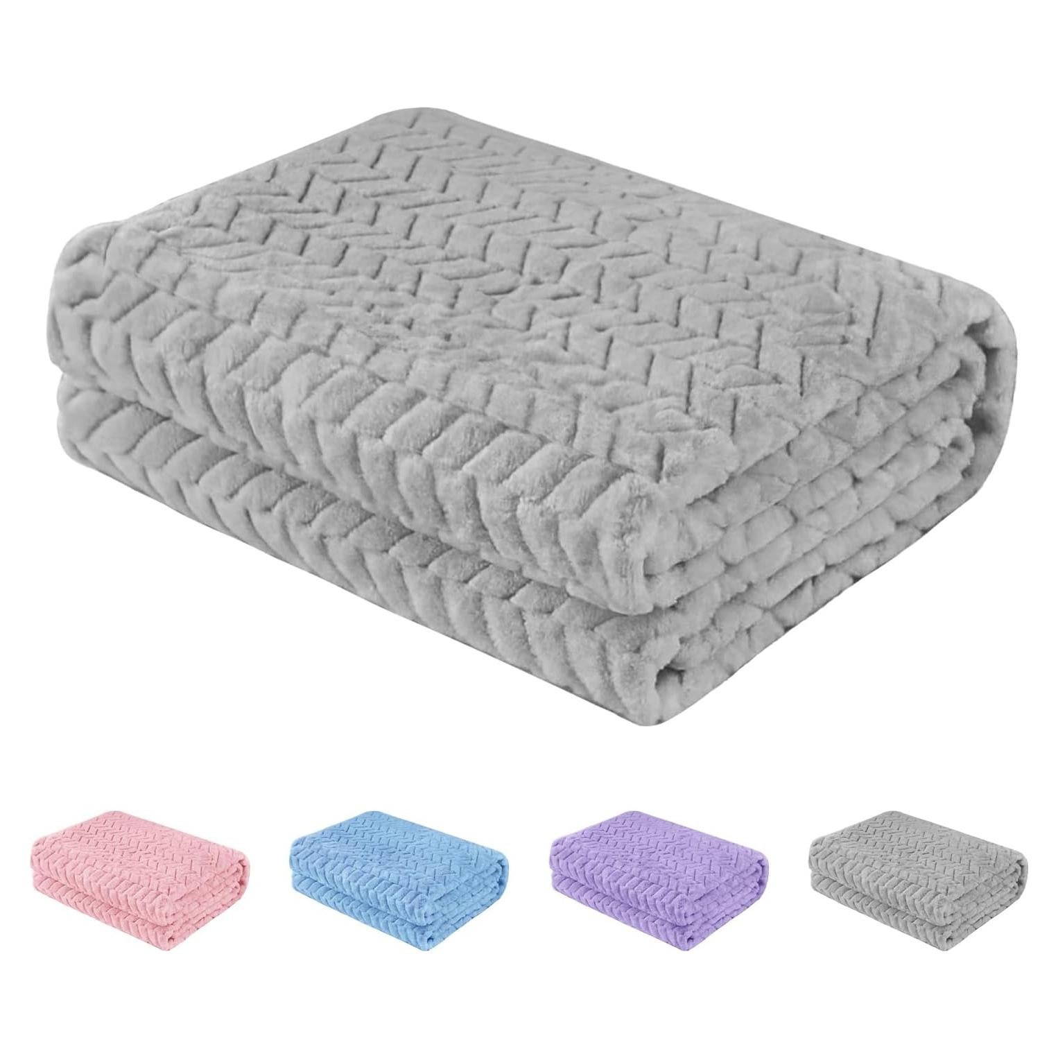 Manta para bebé Rest-Eazzzy de franela gris 101.6x127 cm