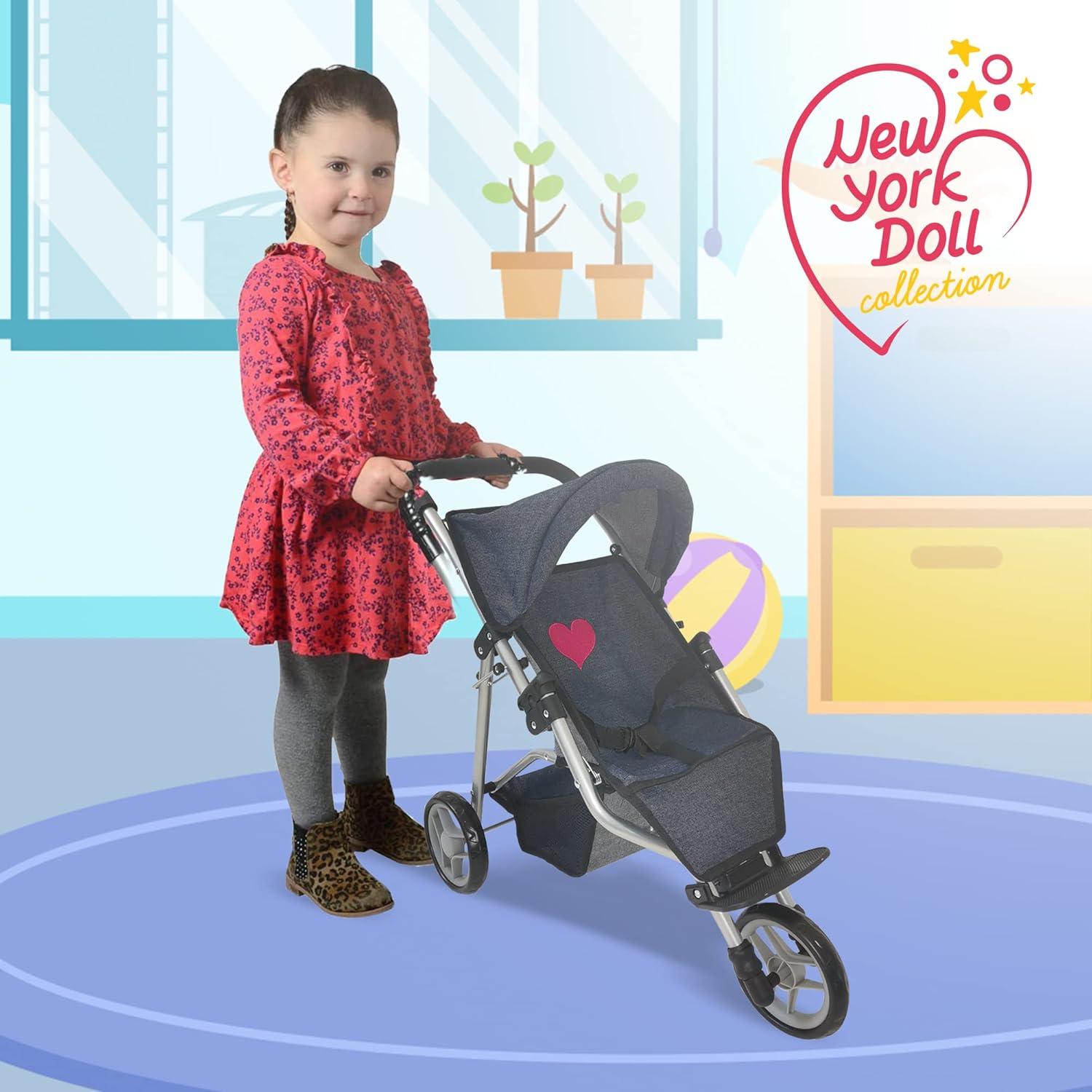Carrito de Muñecas Denim The New York Doll 25x56x53cm