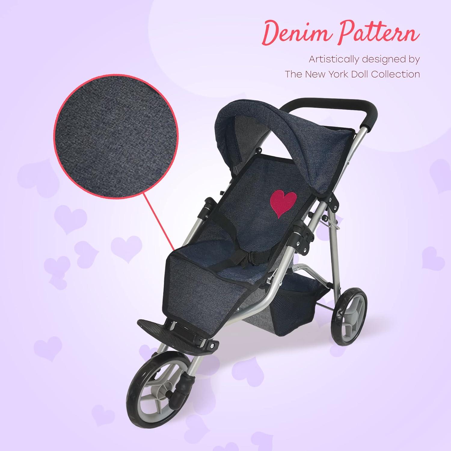 Carrito de Muñecas Denim The New York Doll 25x56x53cm