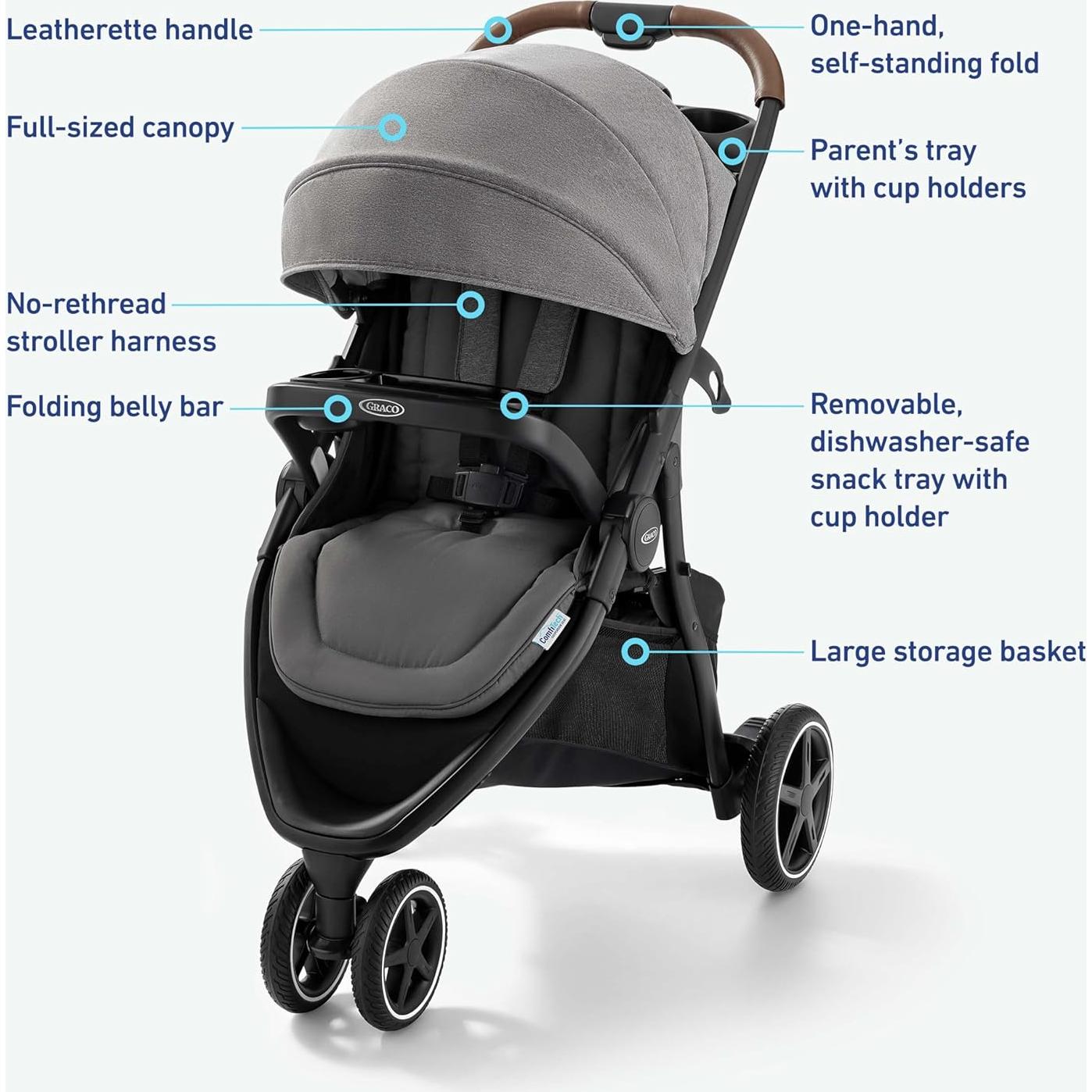 Carrito de Bebé Graco Outpace LX 3 Ruedas Cohen - Plegable