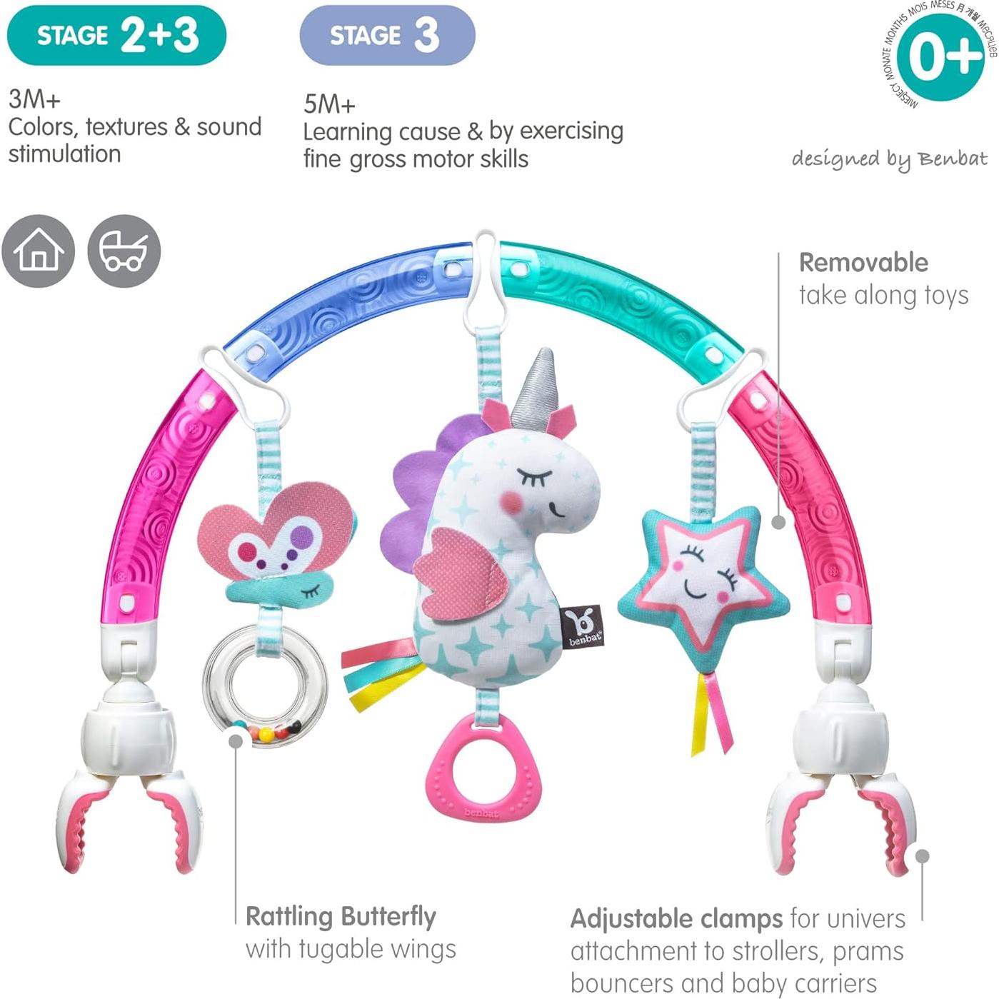 Juguete de Arco para Cochecito Benbat Unicornio Ajustable