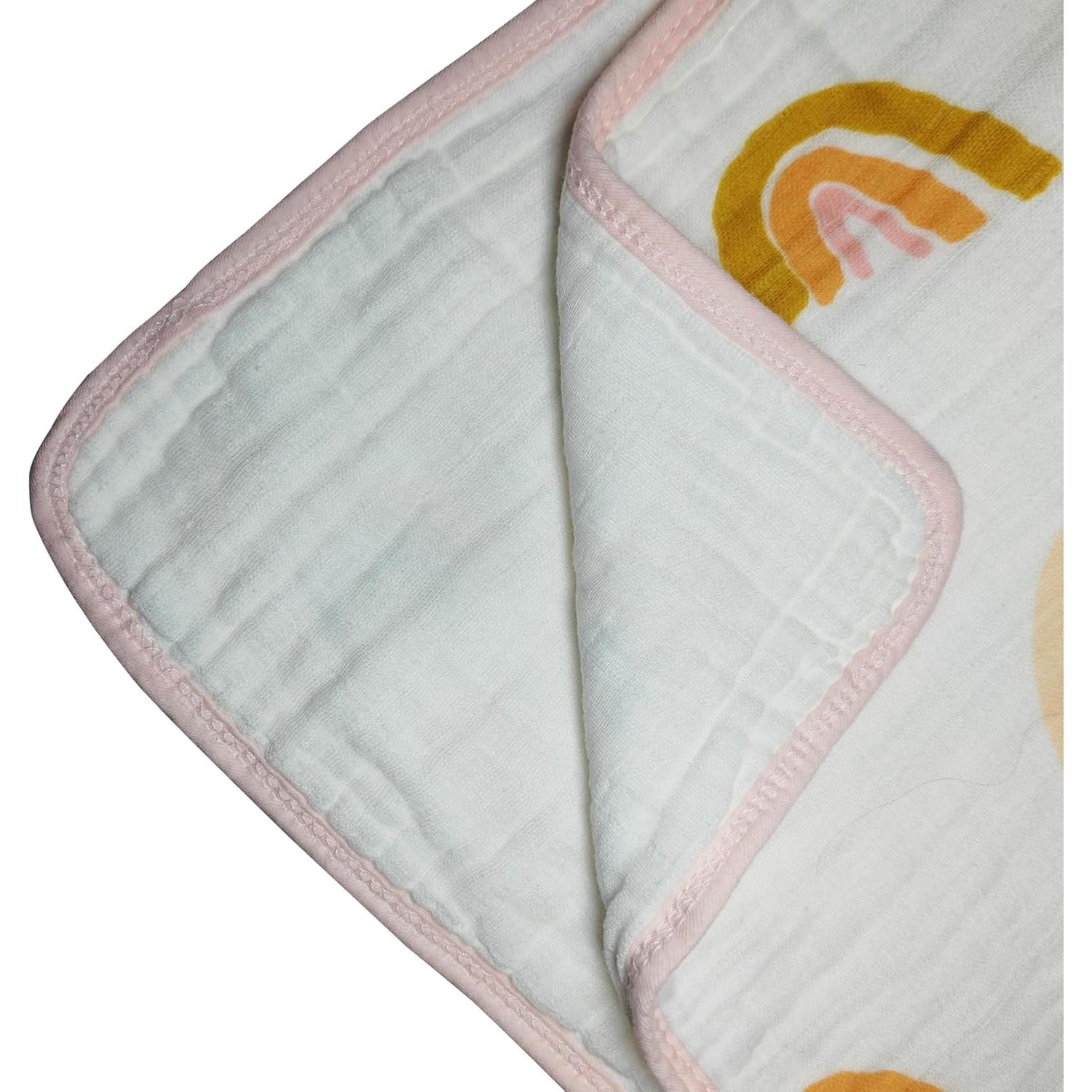 Manta Muslin ZPECC 120x120 cm Algodón Orgánico Arcoíris